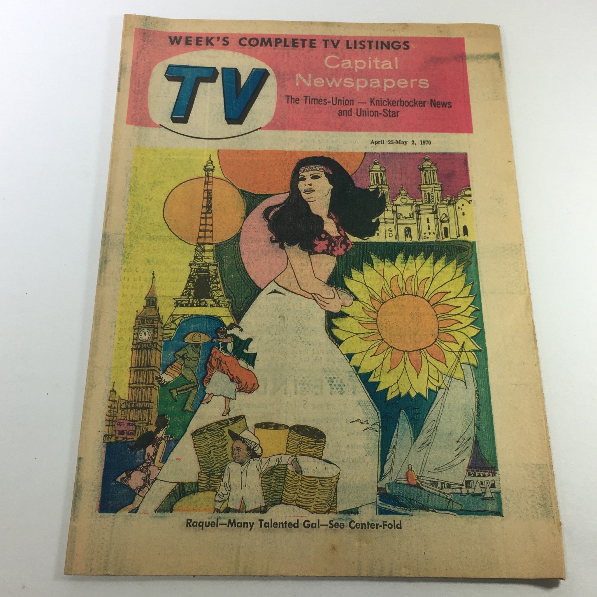 VTG TV Week's Complete TV Listings April 25-May 2 1970 - Raquel Talented Gal