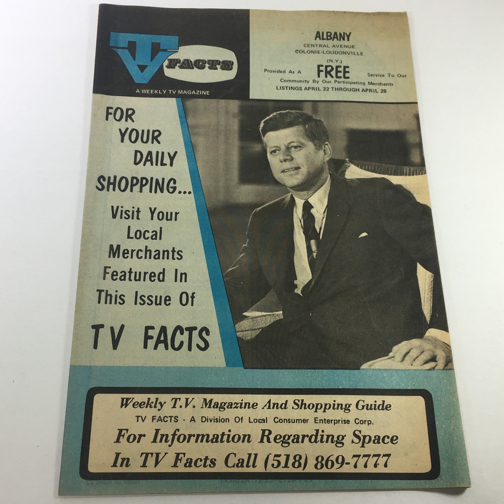 VTG TV Facts Weekly TV Listings: April 22-28 1971 - John F. Kennedy