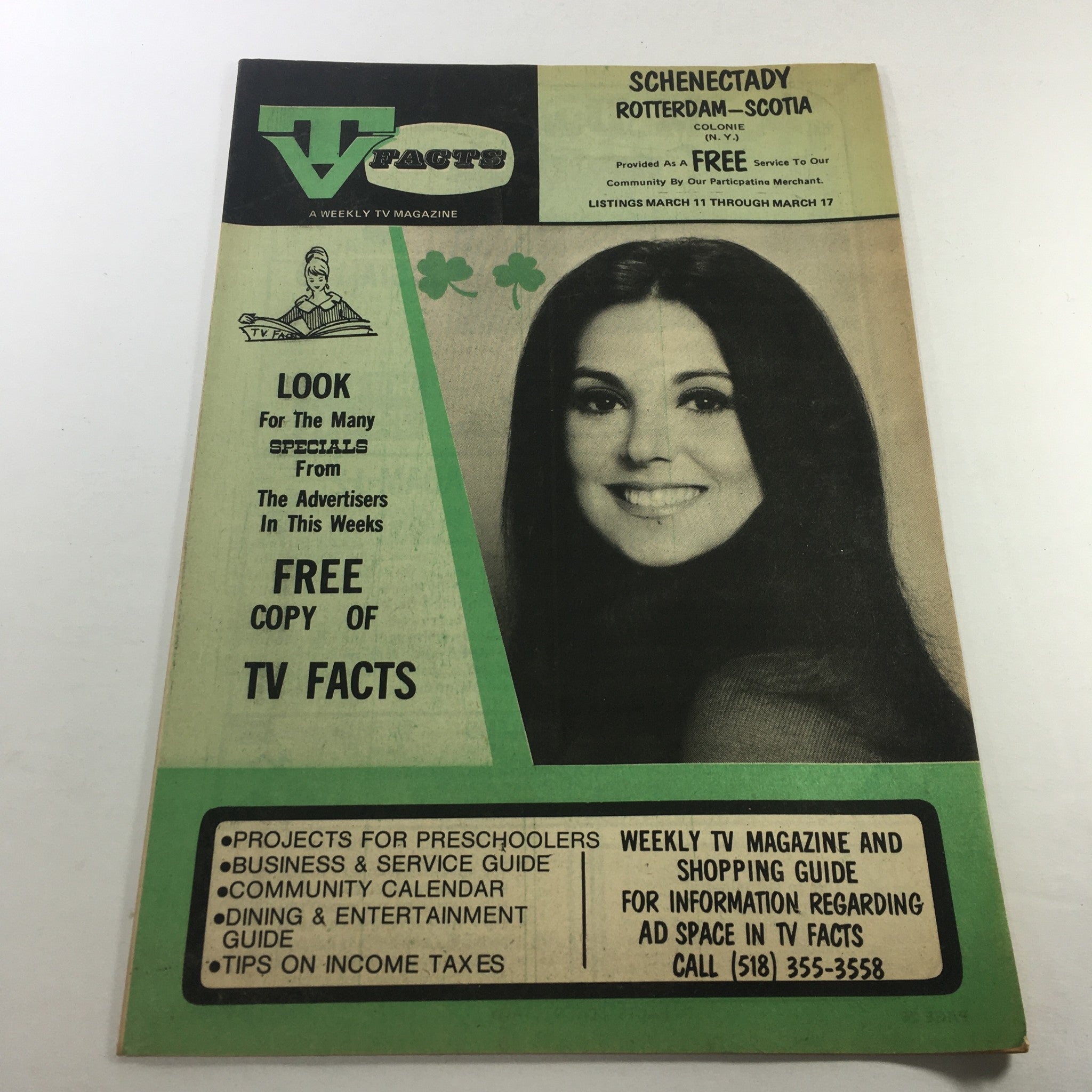 VTG TV Facts Weekly TV Listings: March 11-17 1971 - Retro Cover Girl