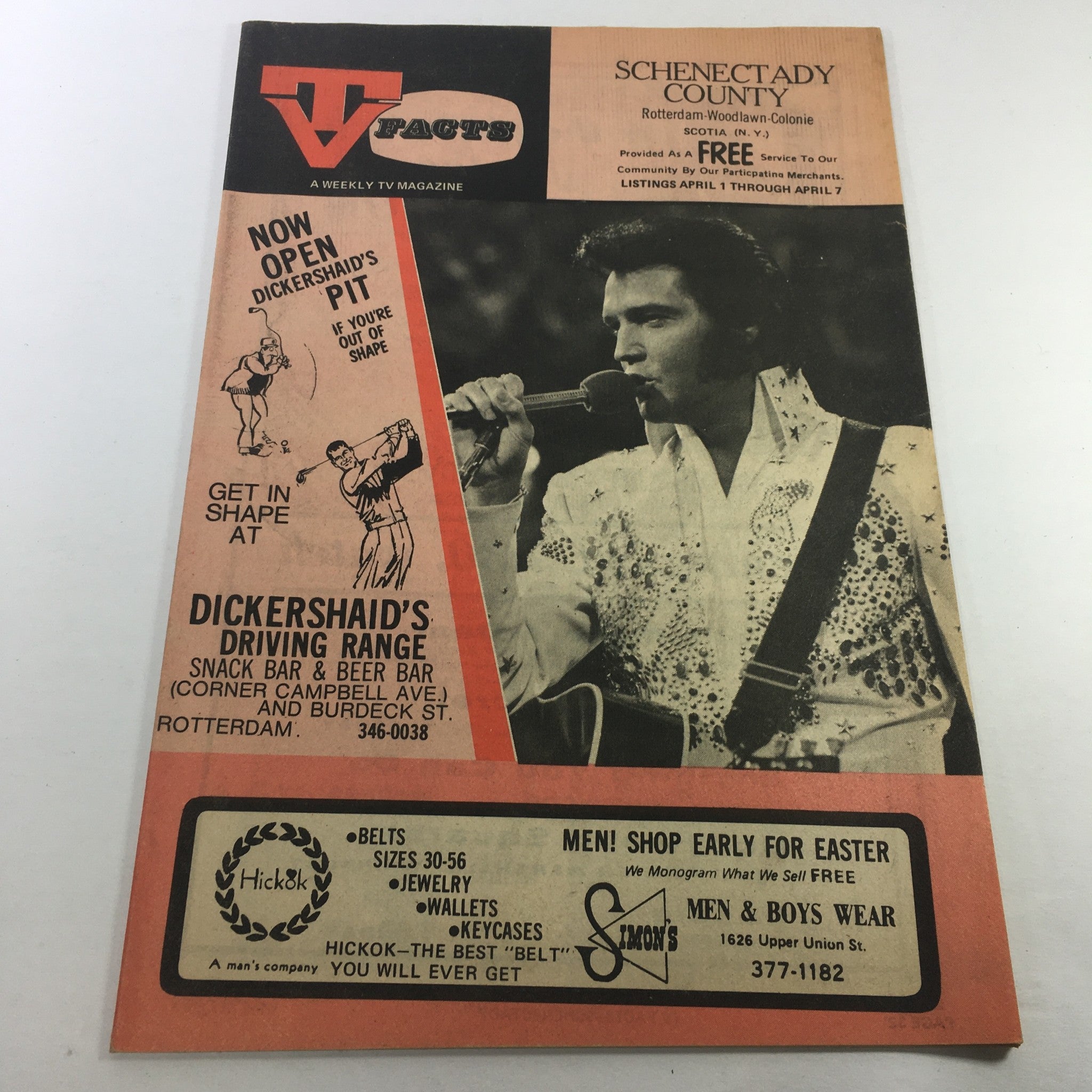 VTG TV Facts Weekly TV Listings: April 1-7 1971 - Elvis Presley