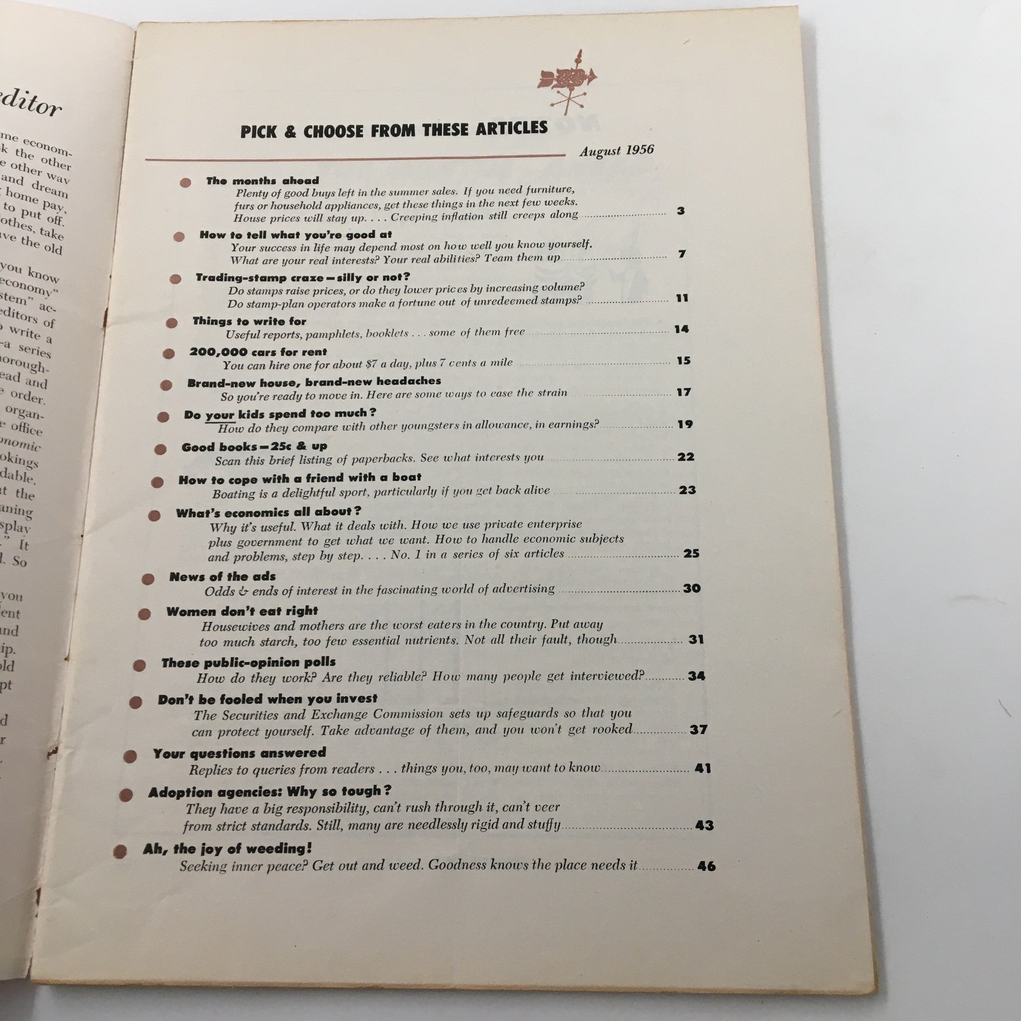 VTG Changing Times Magazine August 1956 How To Tell What You're Good At