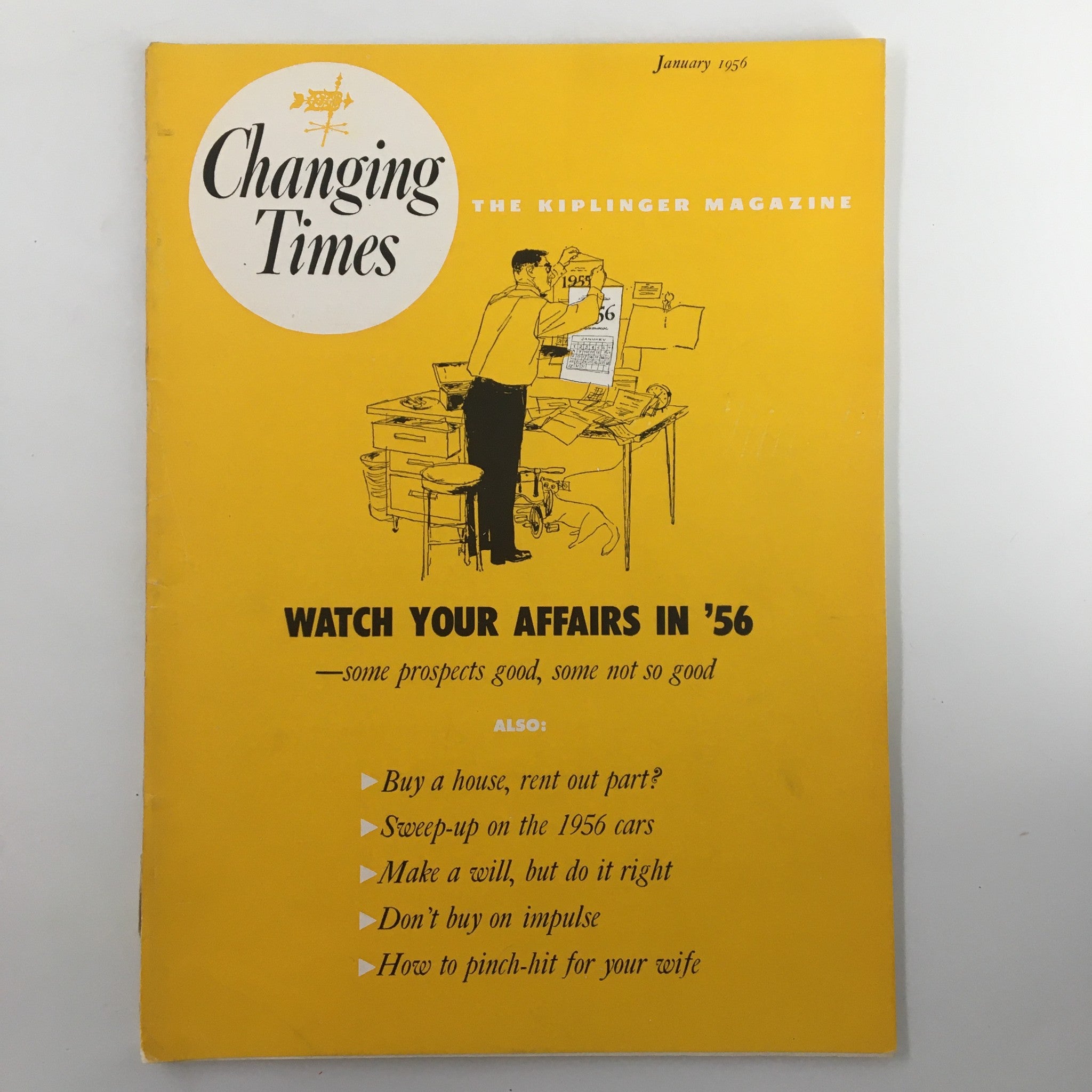 VTG Changing Times Magazine January 1956 How To Pinch - Hit For Your Wife