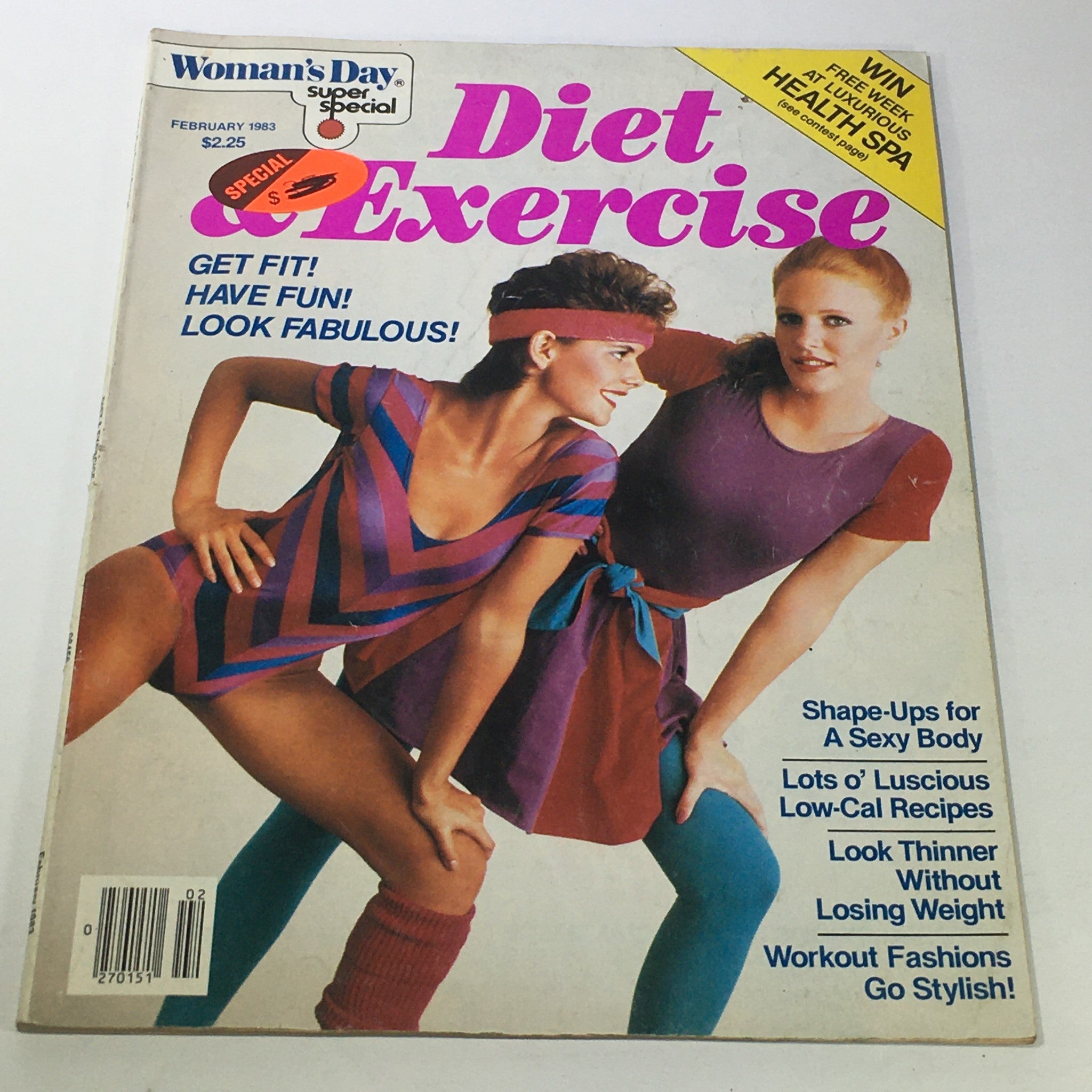 VTG Woman's Day Magazine February 1983 - Diet & Exercise / Newsstand / No Label