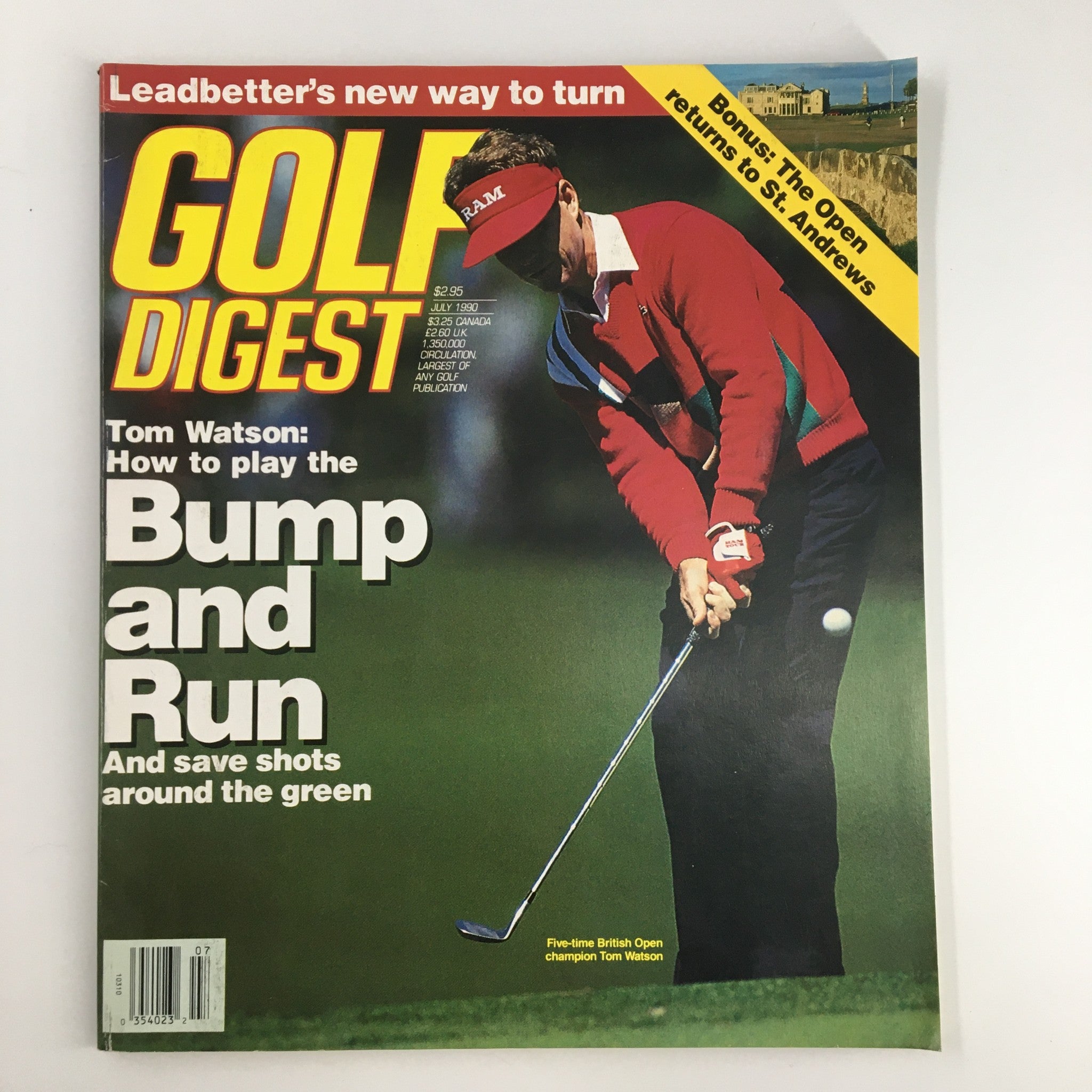 Golf Digest Magazine July 1990 Tom Watson 5-Time British Open Champion No Label