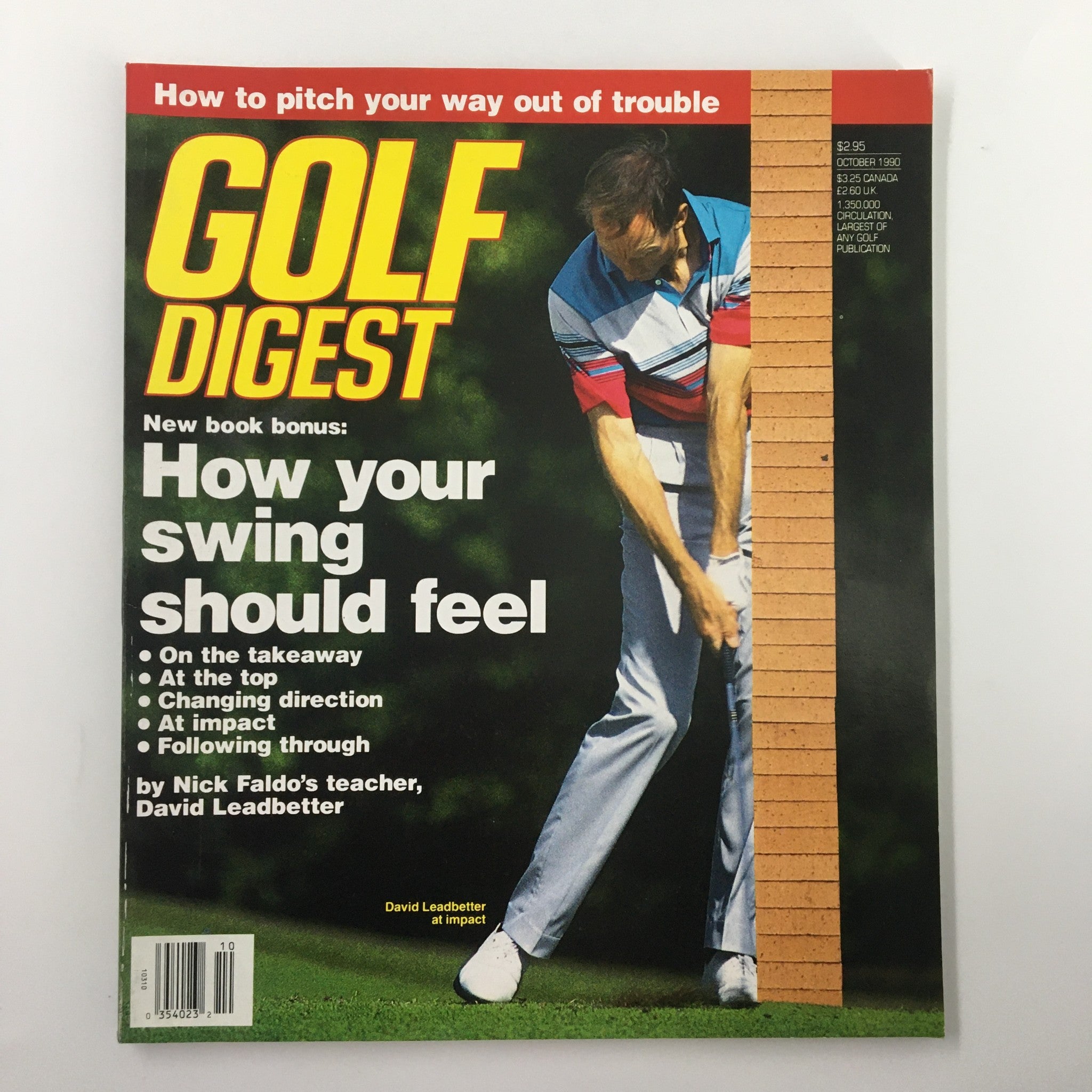 Golf Digest Magazine October 1990 David Leadbetter at Impact No Label VG