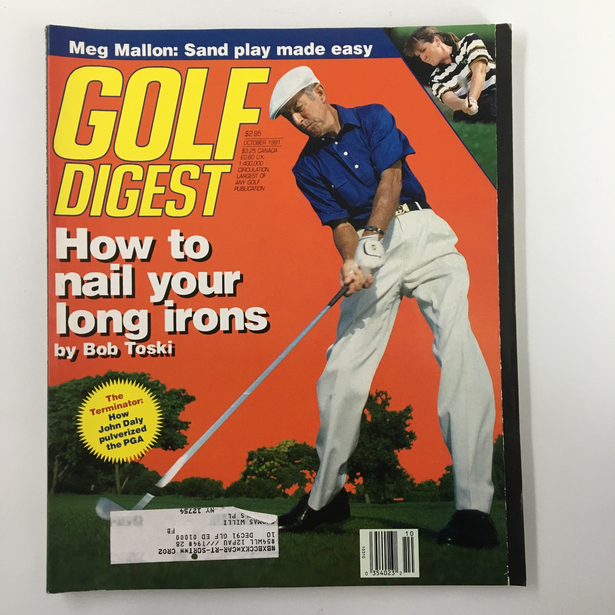 Golf Digest Magazine October 1991 Guy Yocom How to Nail Your Long Irons VG