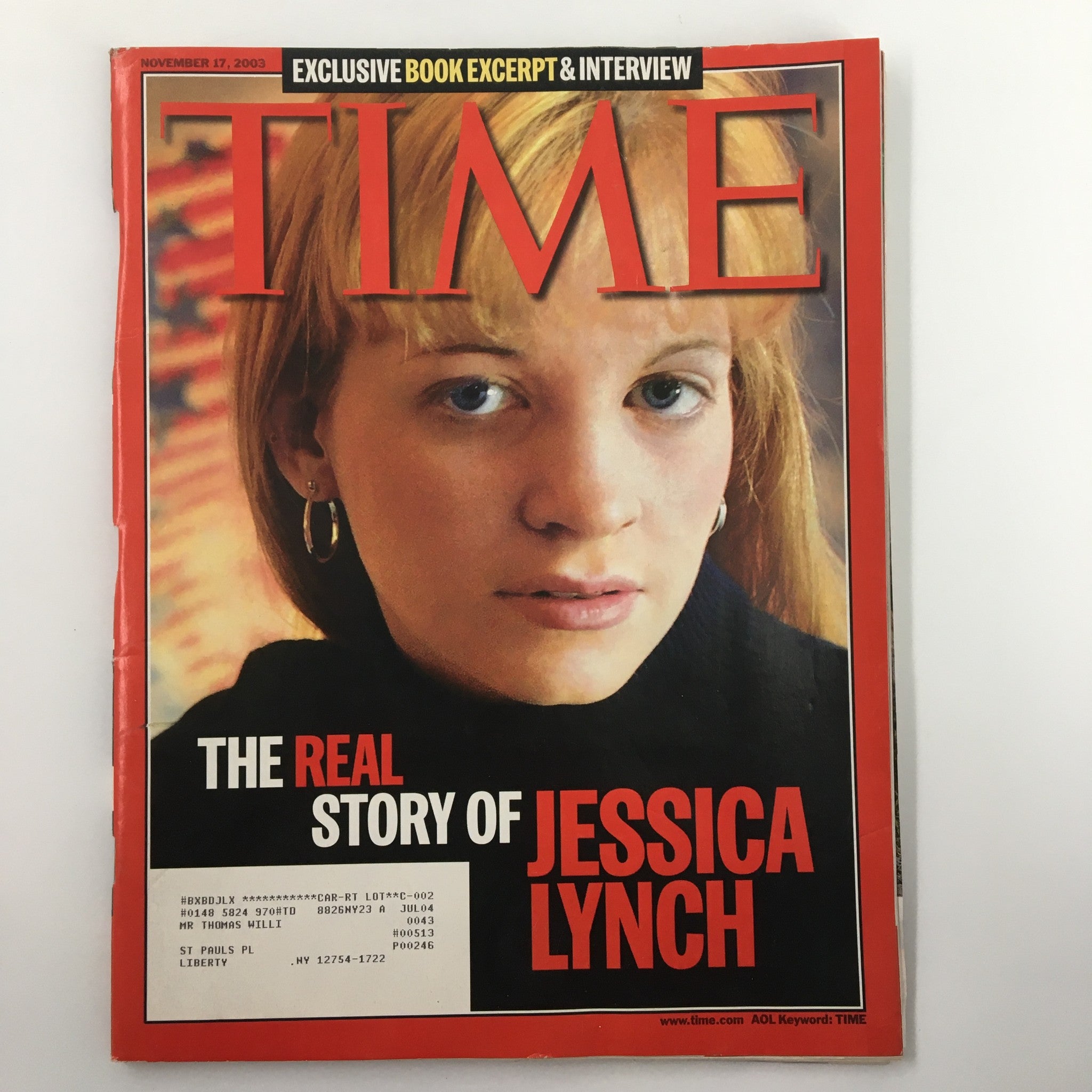 Time Magazine November 17 2003 The Real Story of Jessica Lynch Exclusive