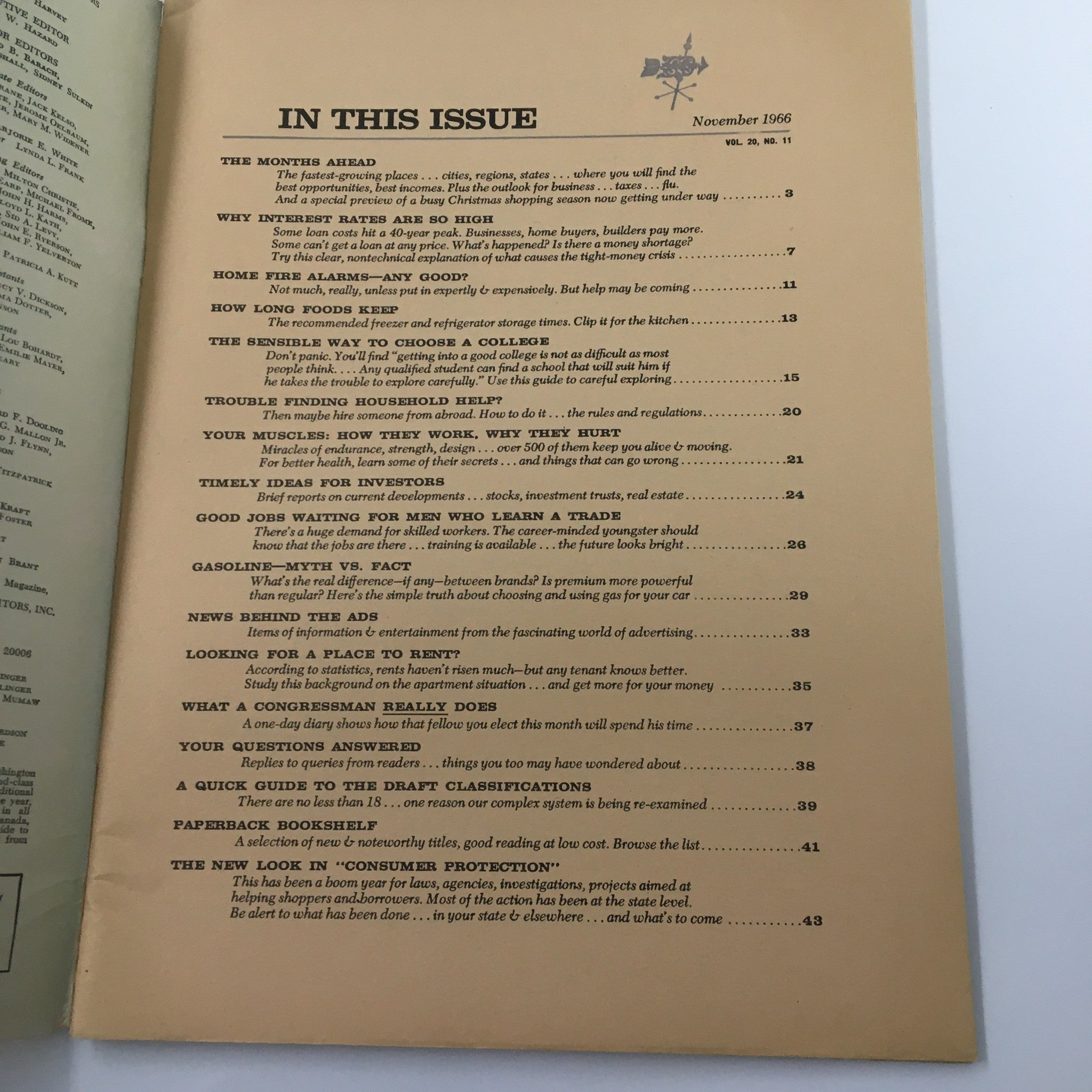 VTG Changing Times Magazine November 1966 The Sensible Way To Choose a College