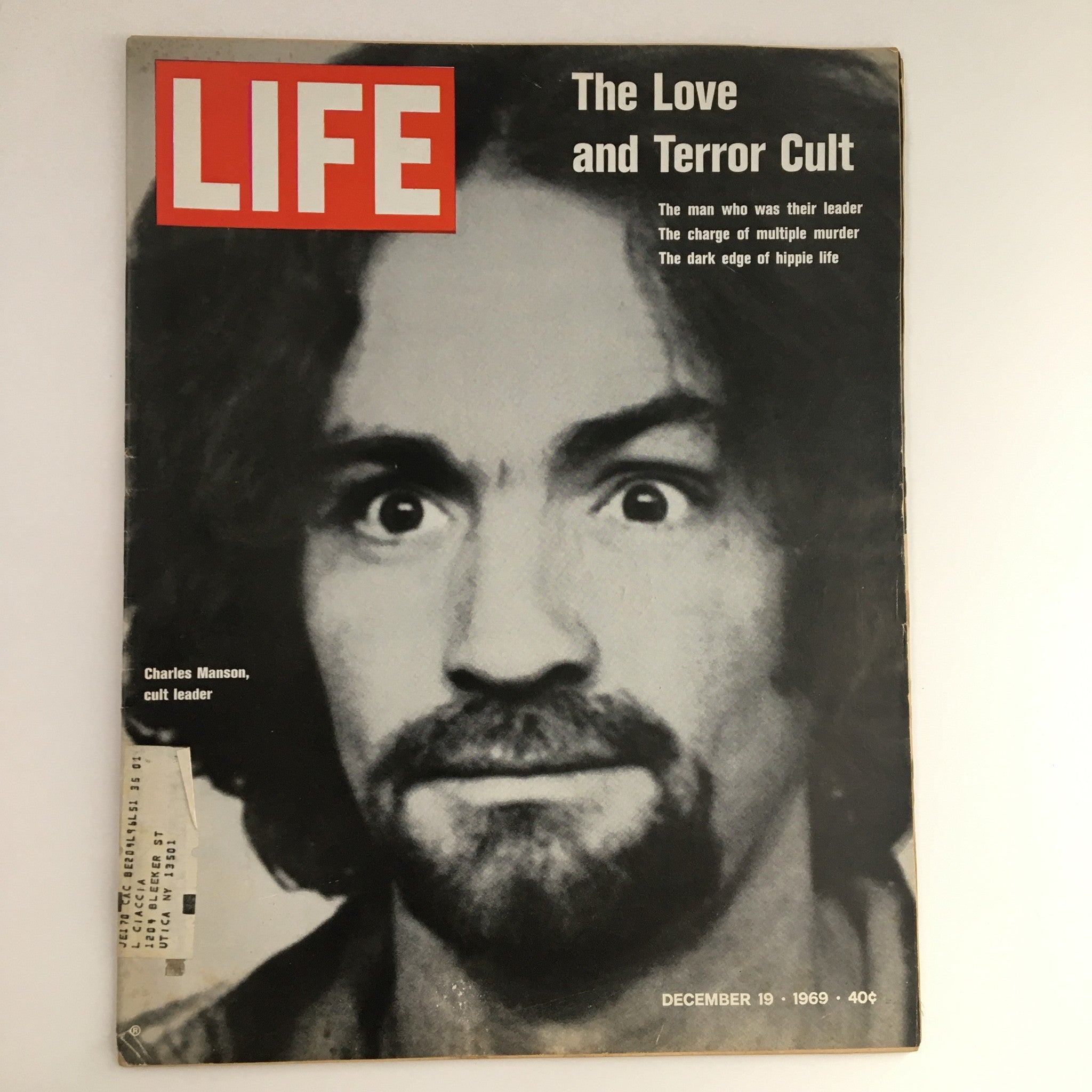 Life Magazine December 19 1969 Charles Manson in The Love and Terror Cult