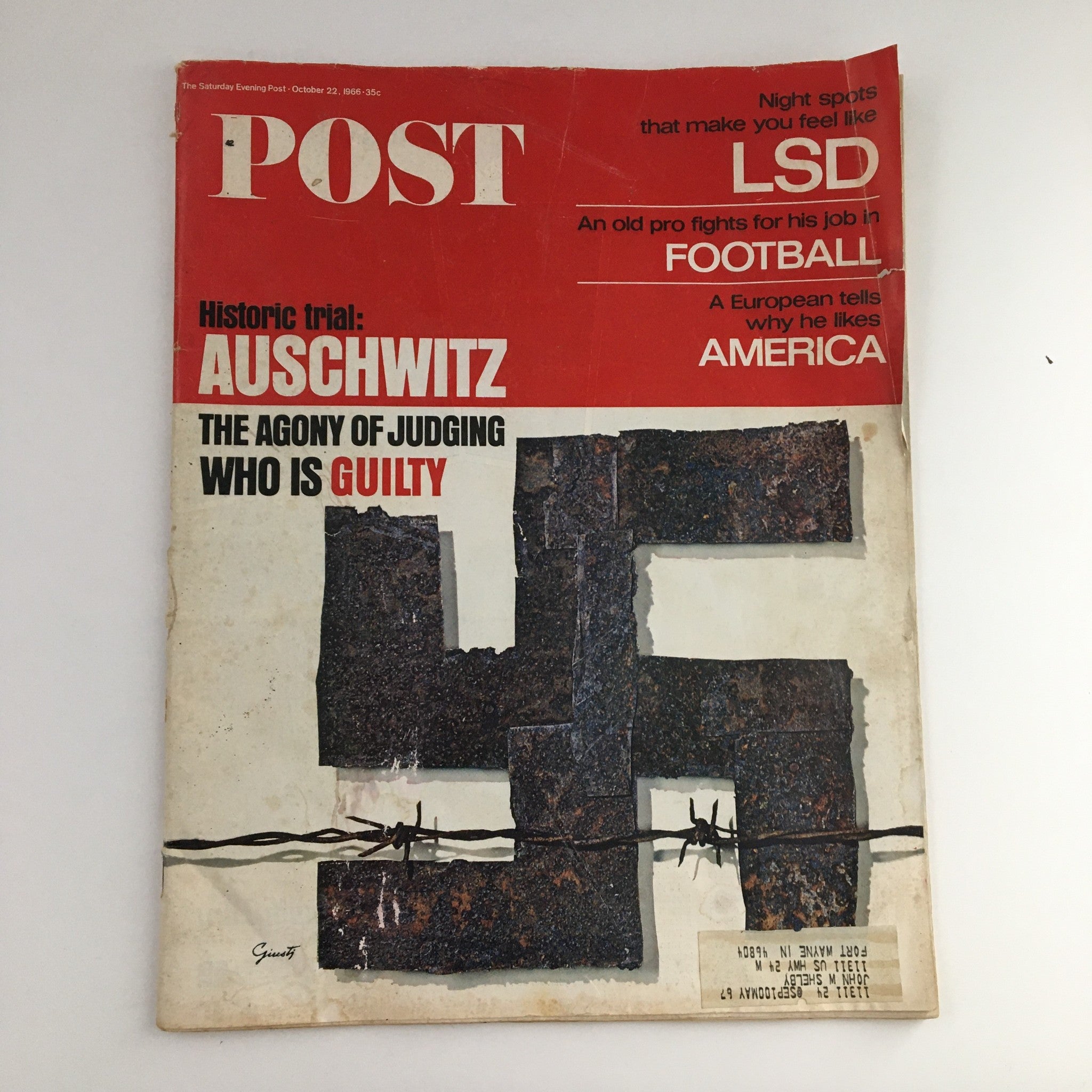 The Saturday Evening Post October 22 1966 Auschwitz Camp, The Agony of Judging