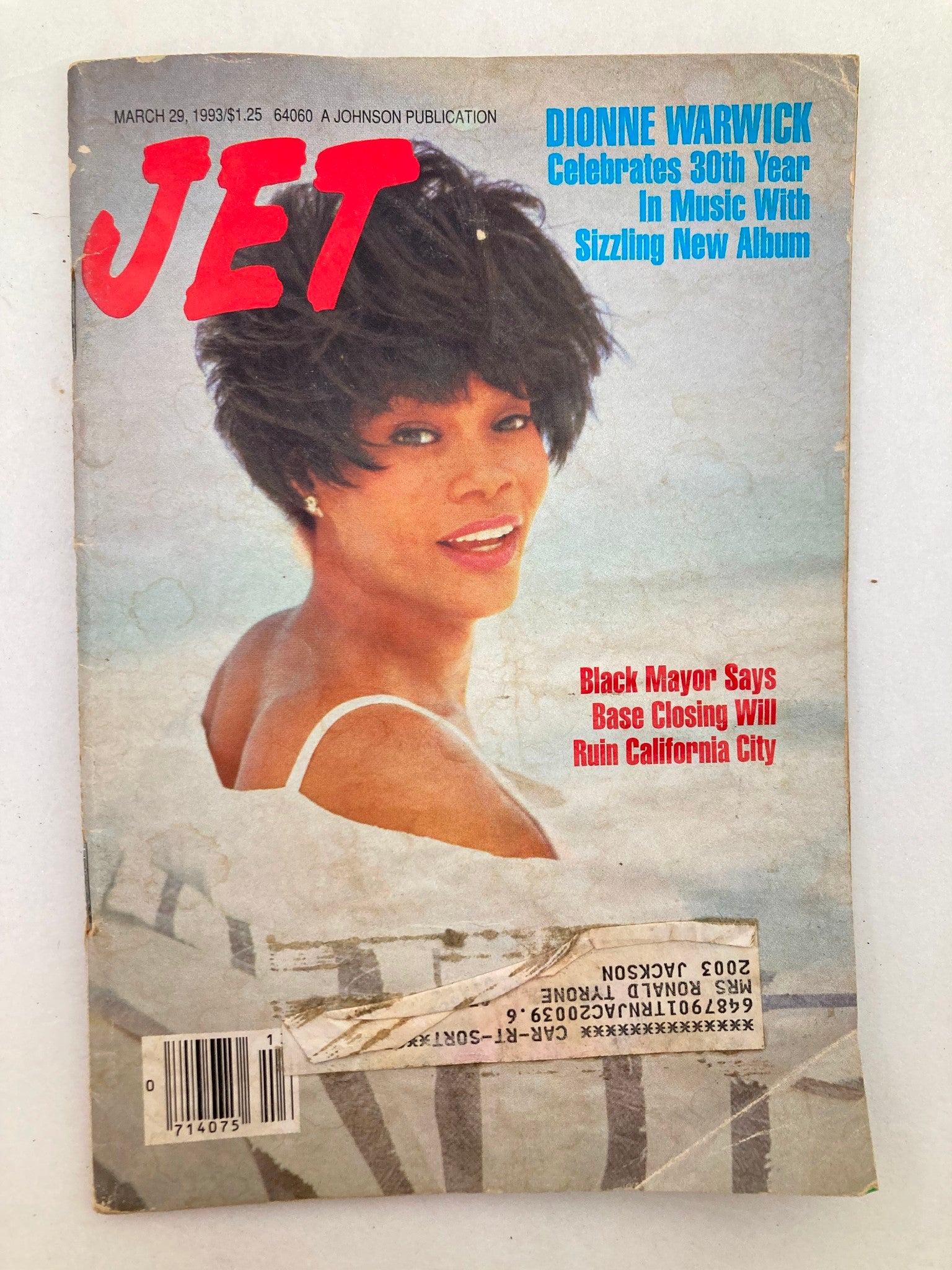 VTG Jet Magazine March 29 1993 Vol 83 #22 Dionne Warwick with Sizzling New Album