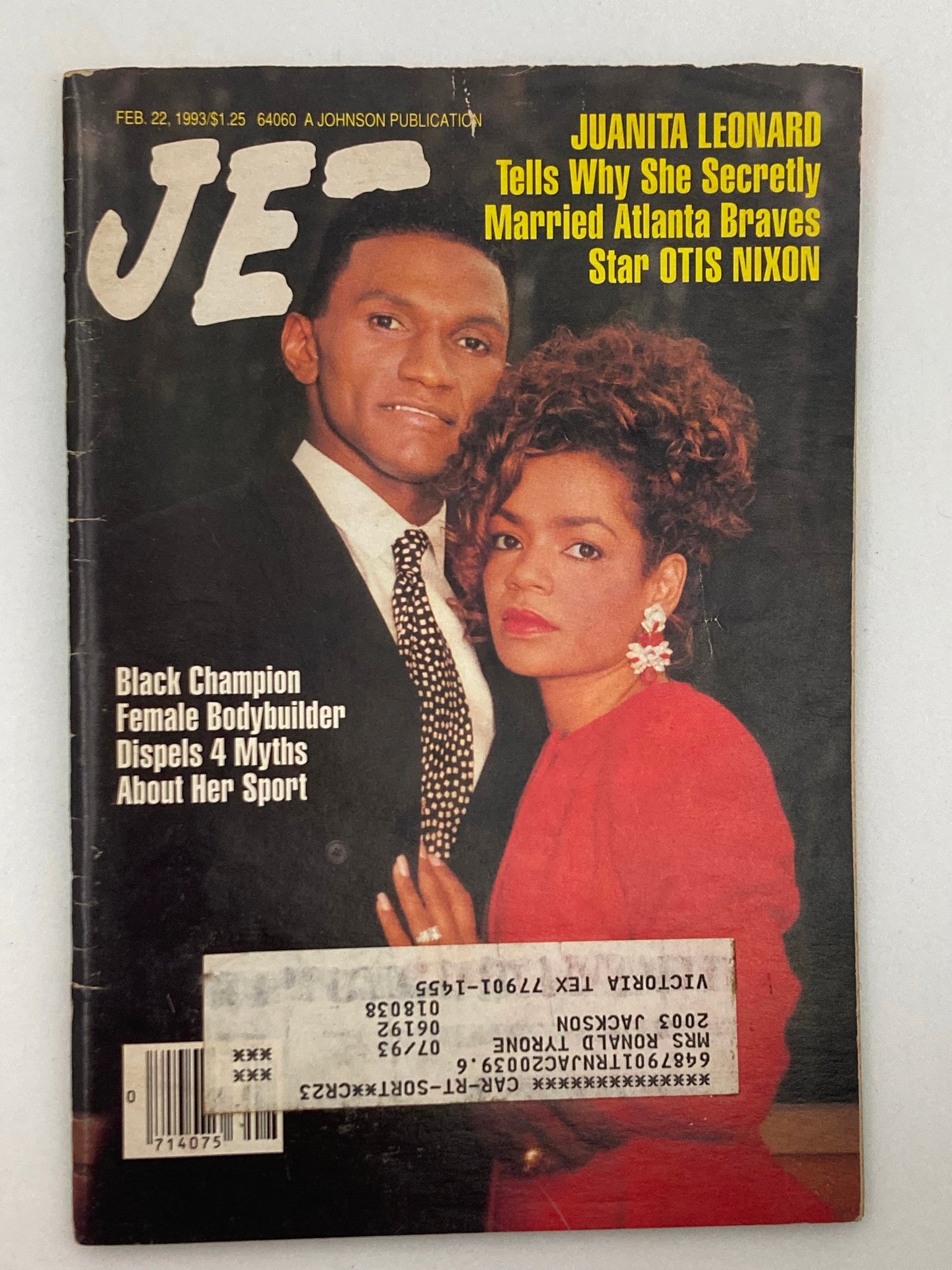 Jet Magazine February 22 1993 Vol 83 #17 Juanita Leonard and Otis Nixon