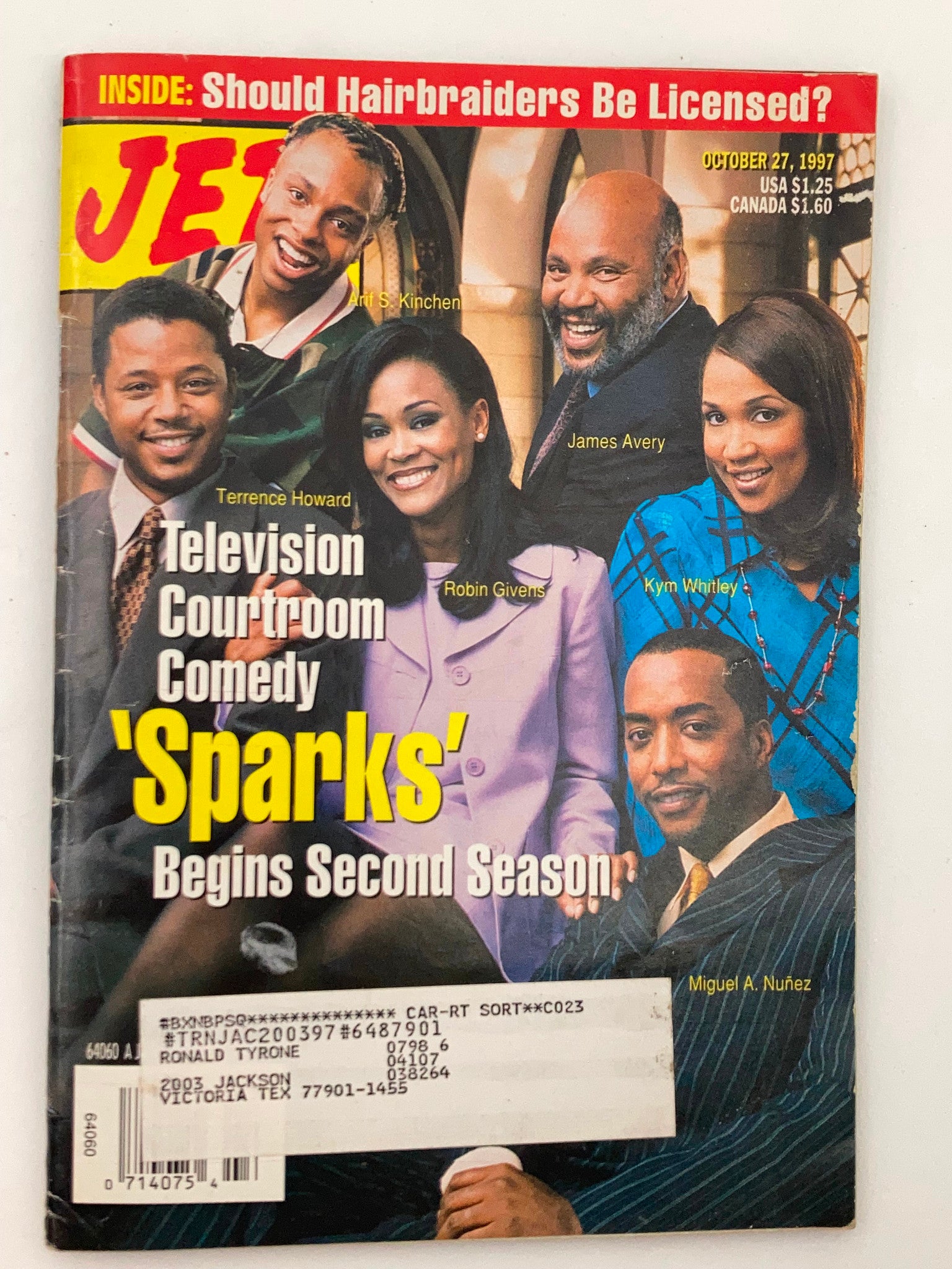 Jet Magazine October 27 1997 Vol 92 #23 Robin Givens, James Avery 'Sparks' Cast