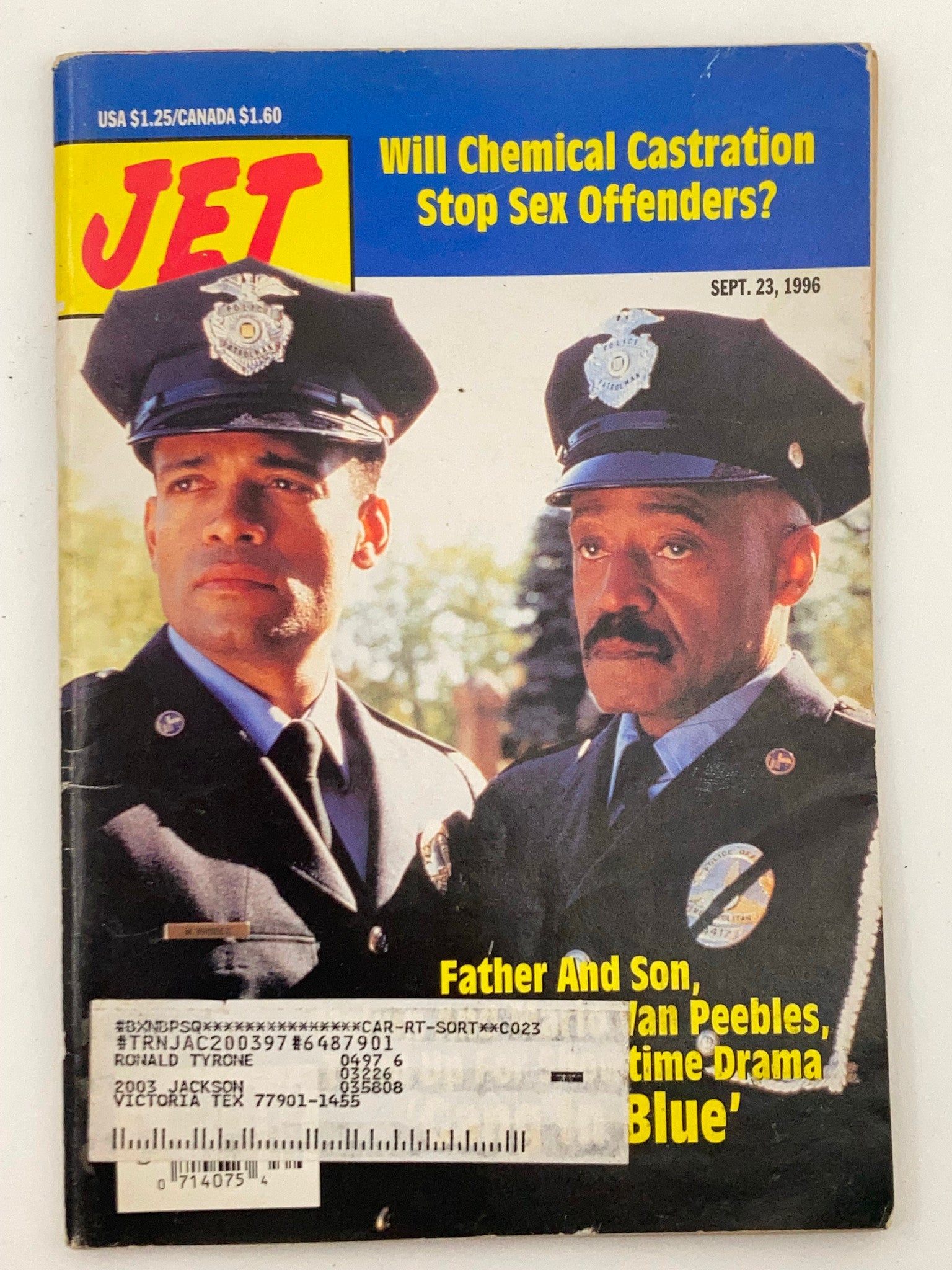 Jet Magazine September 23 1996 Vol 90 #19 John H. Johnson & Bill Clinton