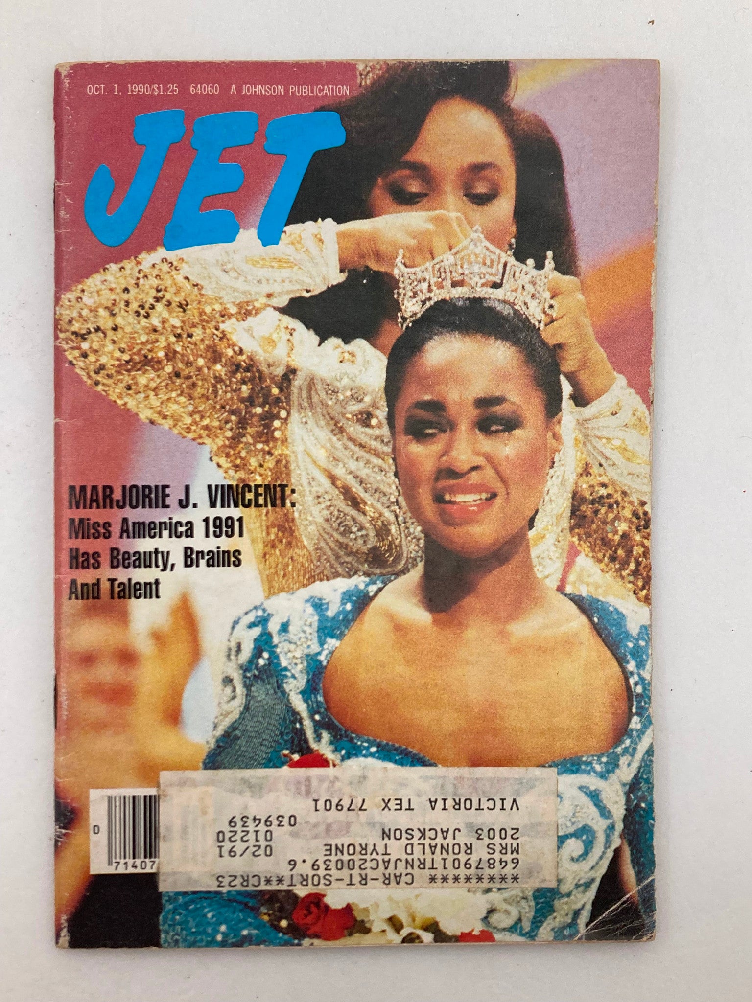 Jet Magazine October 1 1990 Vol 78 #25 Marjorie J. Vincent Miss America 1991