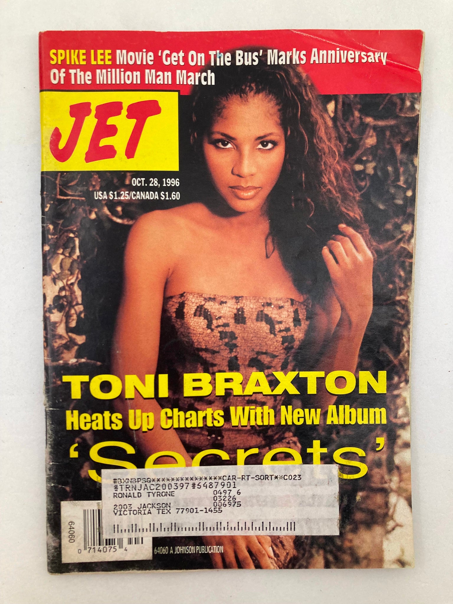 Jet Magazine October 28 1996 Vol 90 #24 Toni Braxton Album 'Secrets'