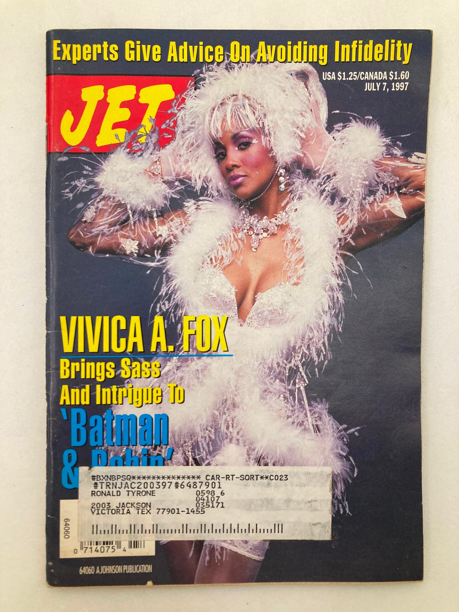 Jet Magazine July 7 1997 Vol 92 #7 Vivica A. Fox and Betty Shabazz