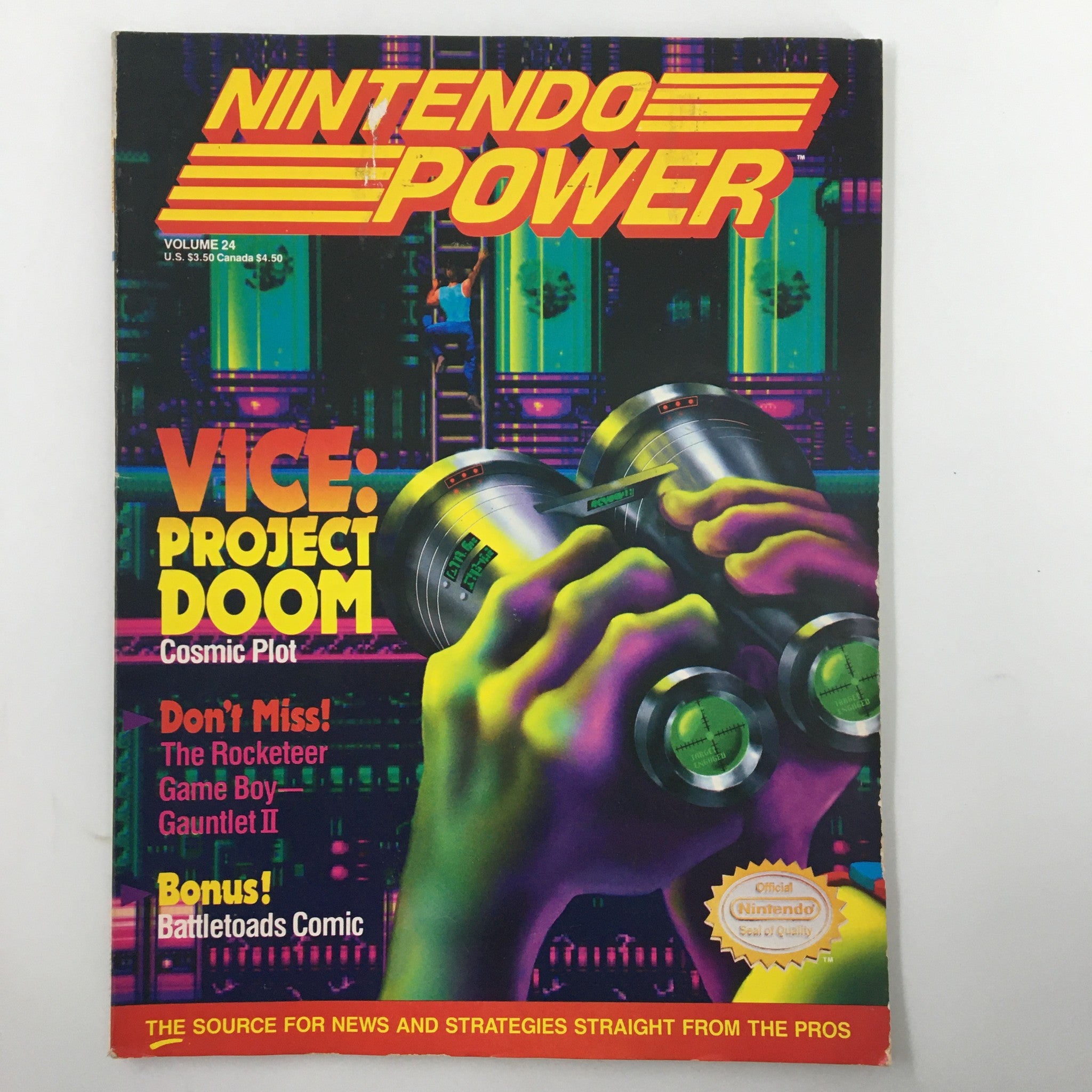 Nintendo Power Magazine May 1991 #24 Vice Project Doom Cosmic Pot w Poster