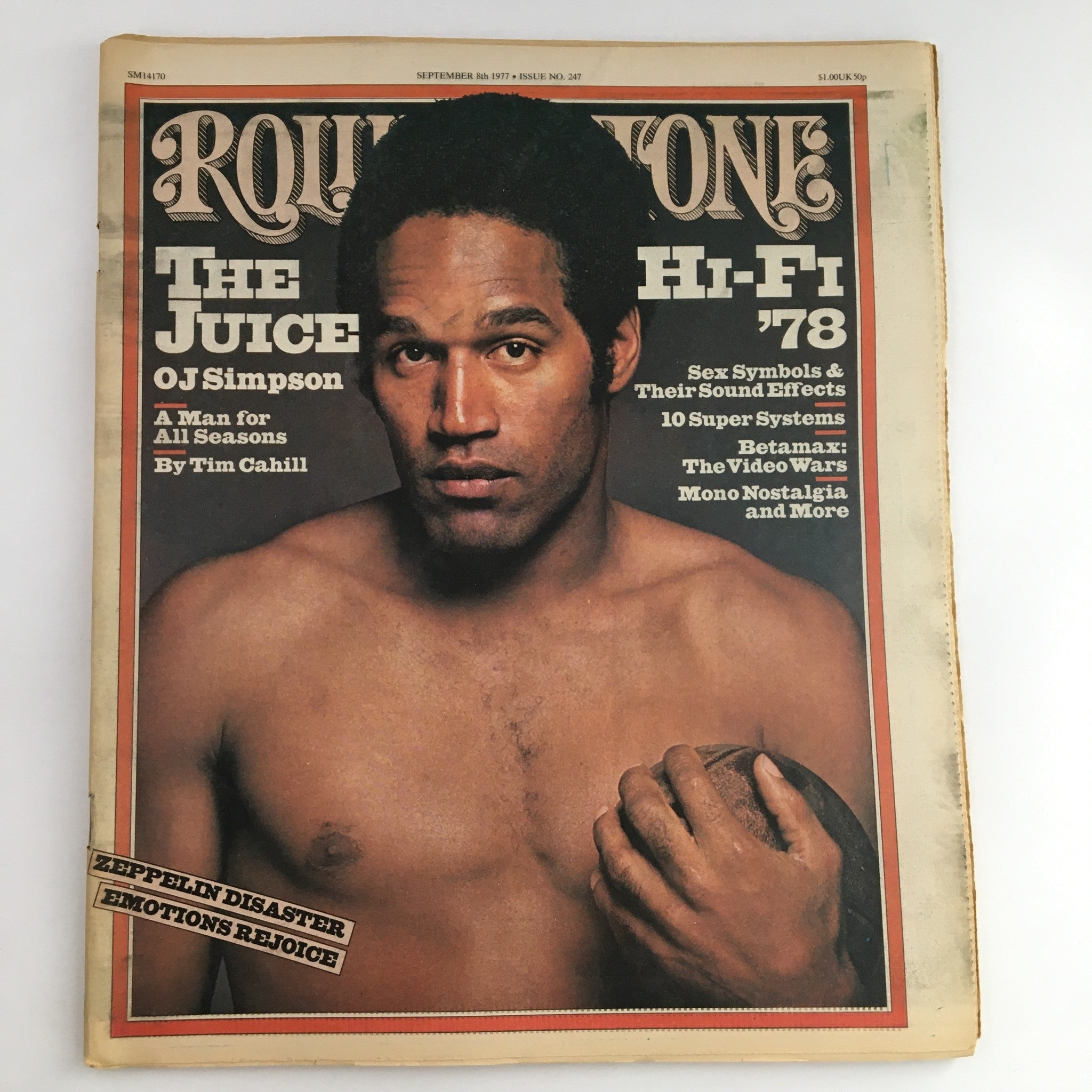 Rolling Stone Magazine September 8 1977 OJ Simpson & Led Zeppelin, No Label