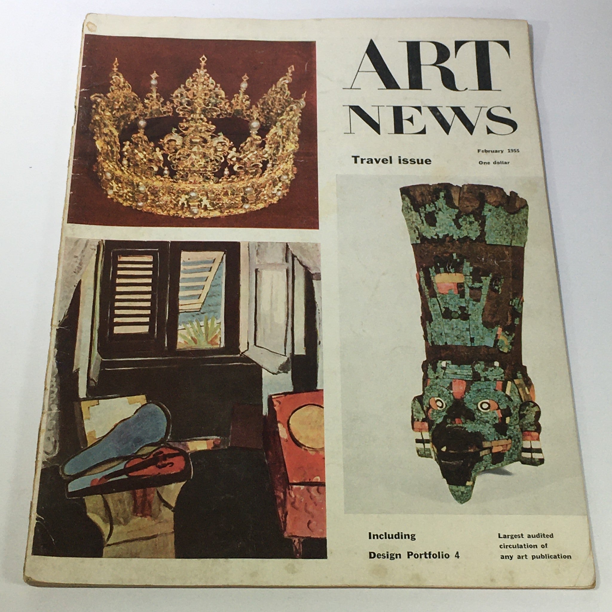 VTG Art News Magazine February 1955 - Interior with a Violin by Henri Matisse