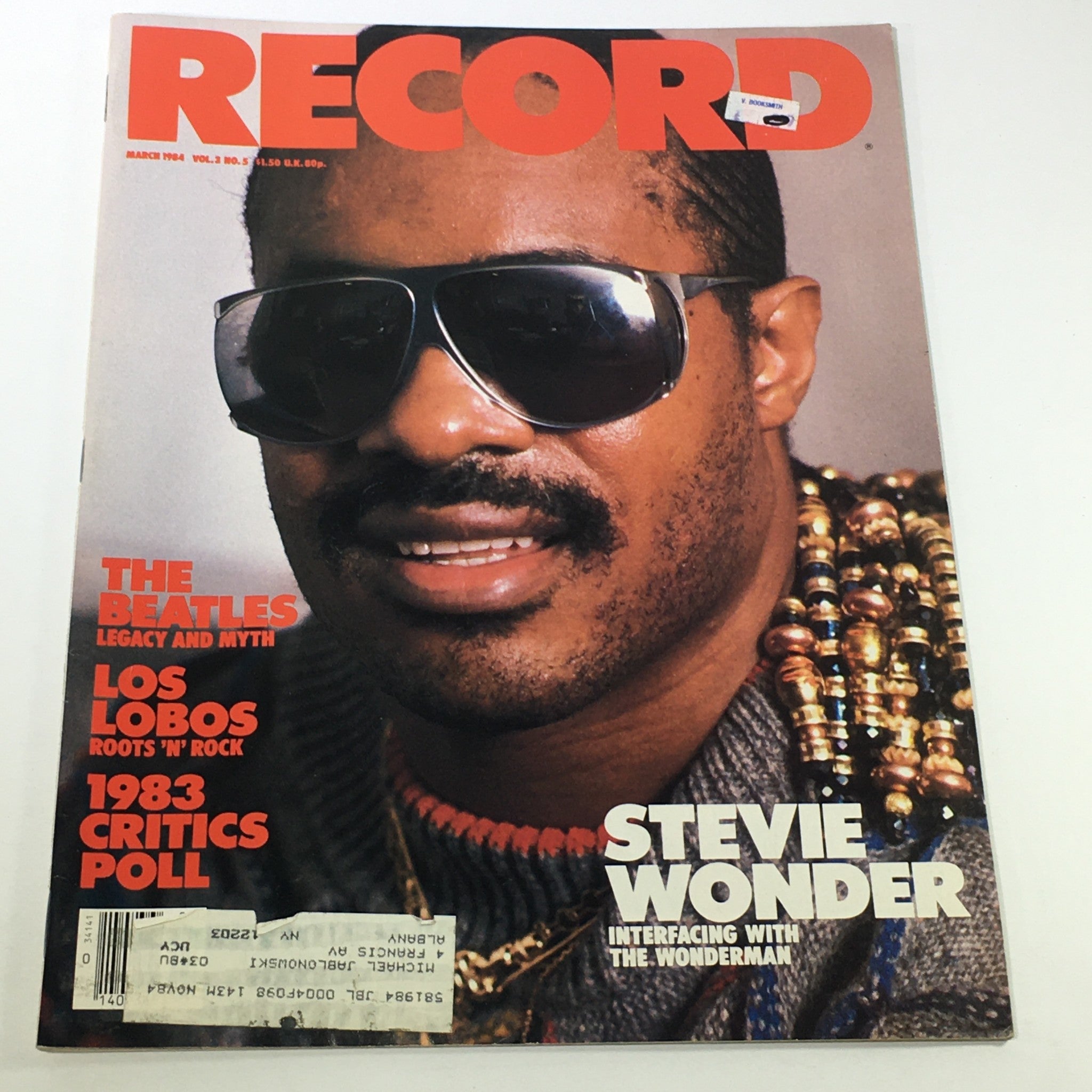 VTG Record Magazine March 1984 - Stevie Wonder / The Beatles / Los Lobos