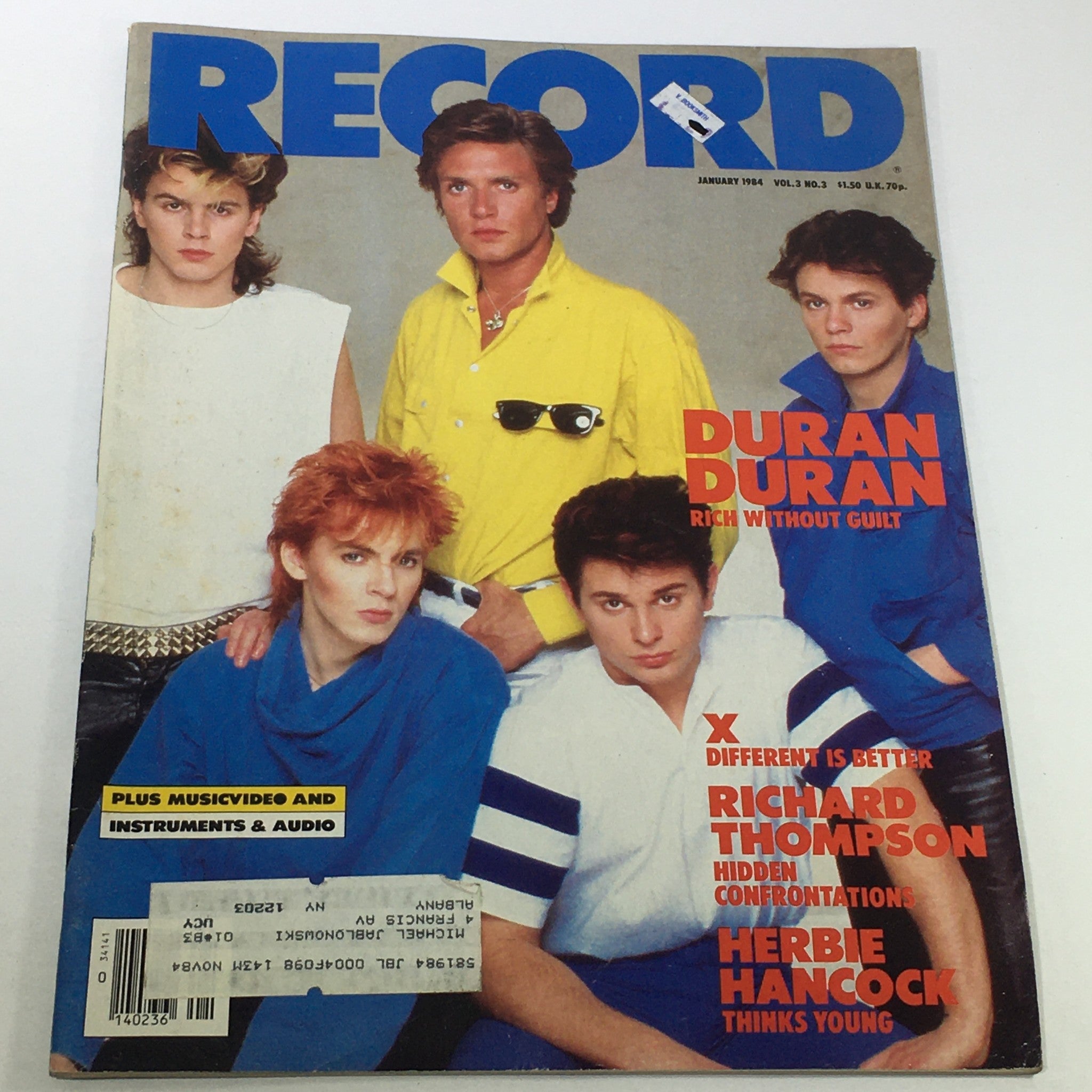 VTG Record Magazine January 1984 Duran Duran / Richard Thompson / Herbie Hancock