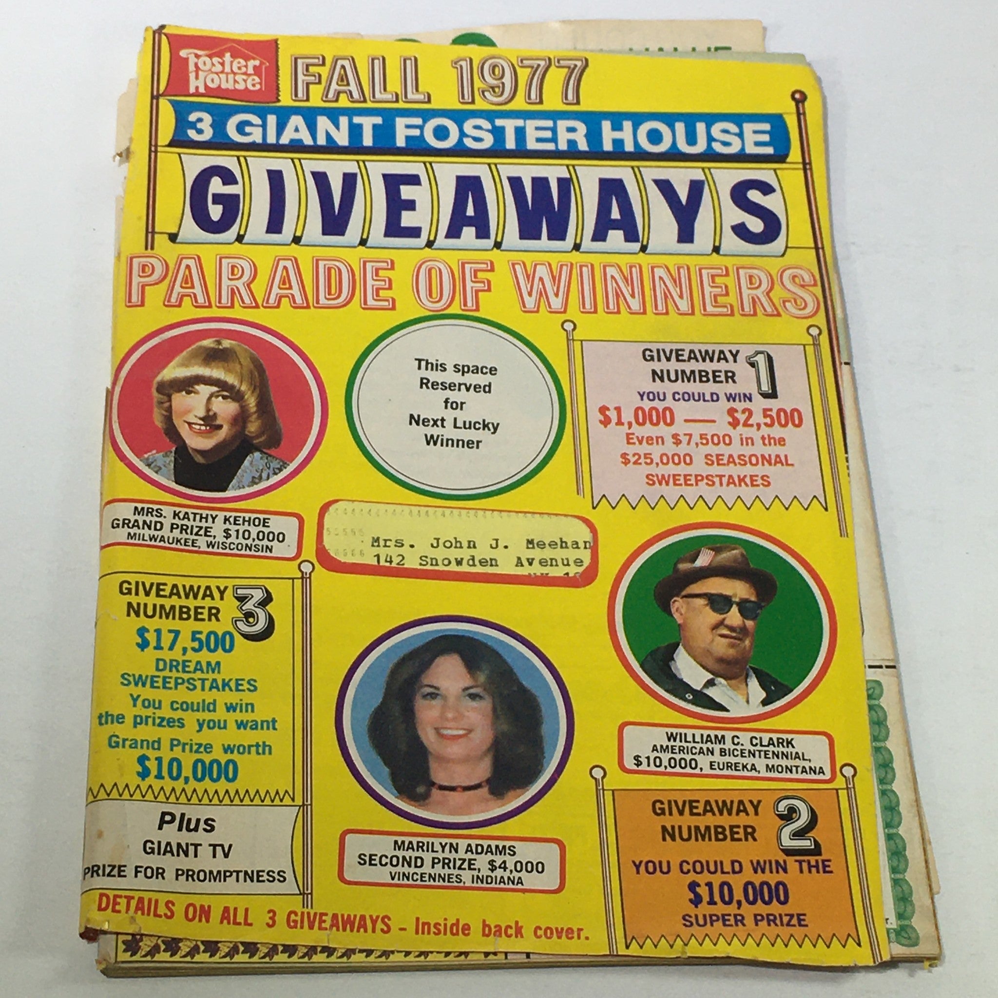 VTG Rare Foster House Giveaways and Price Guide Catalog Fall 1977