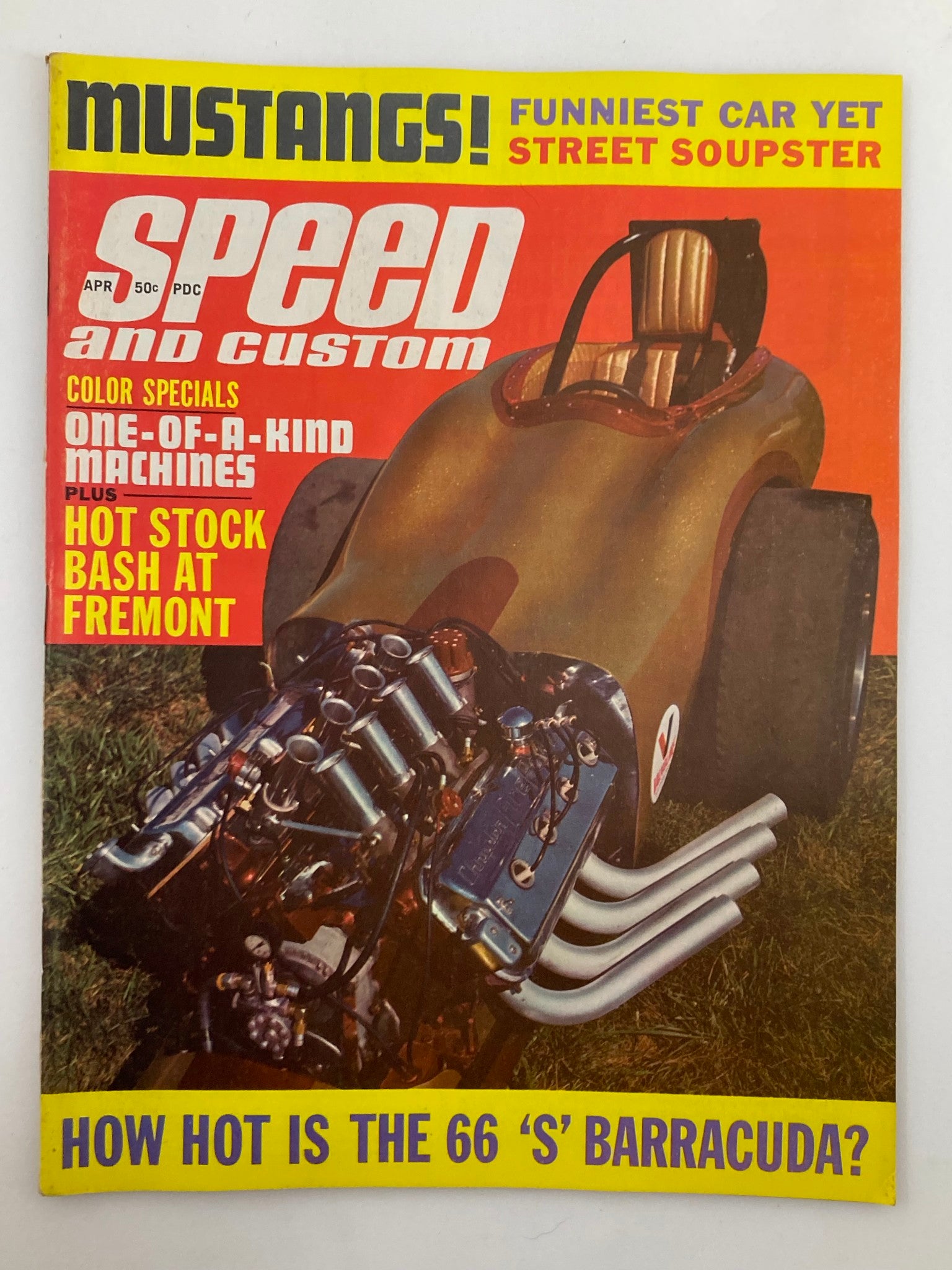 VTG Speed & Custom Magazine April 1966 Vol 14 #4 The 66 S Barracuda No Label