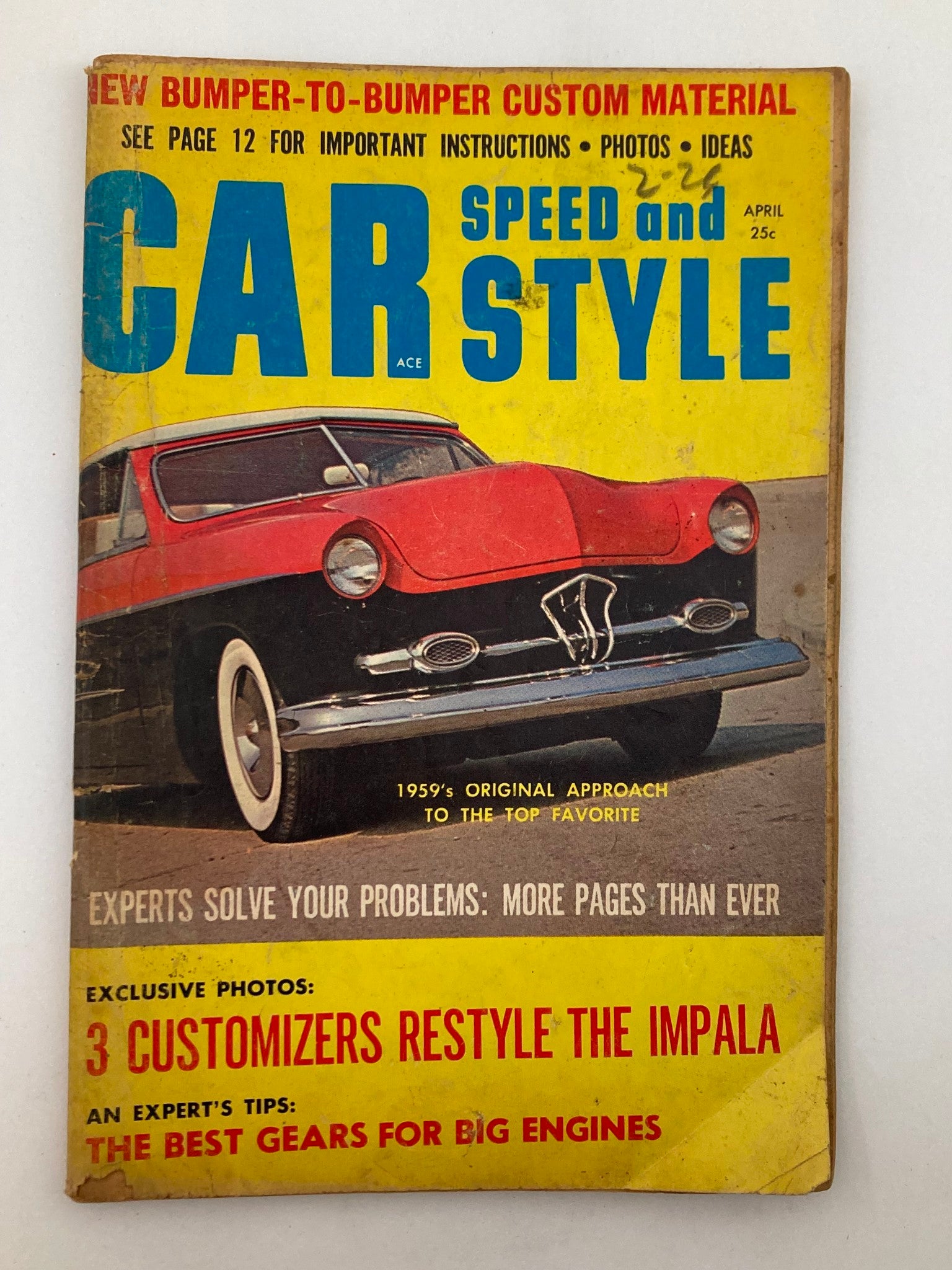 VTG Car Speed & Style Magazine April 1959 Vol 3 #4 The Best Gears No Label