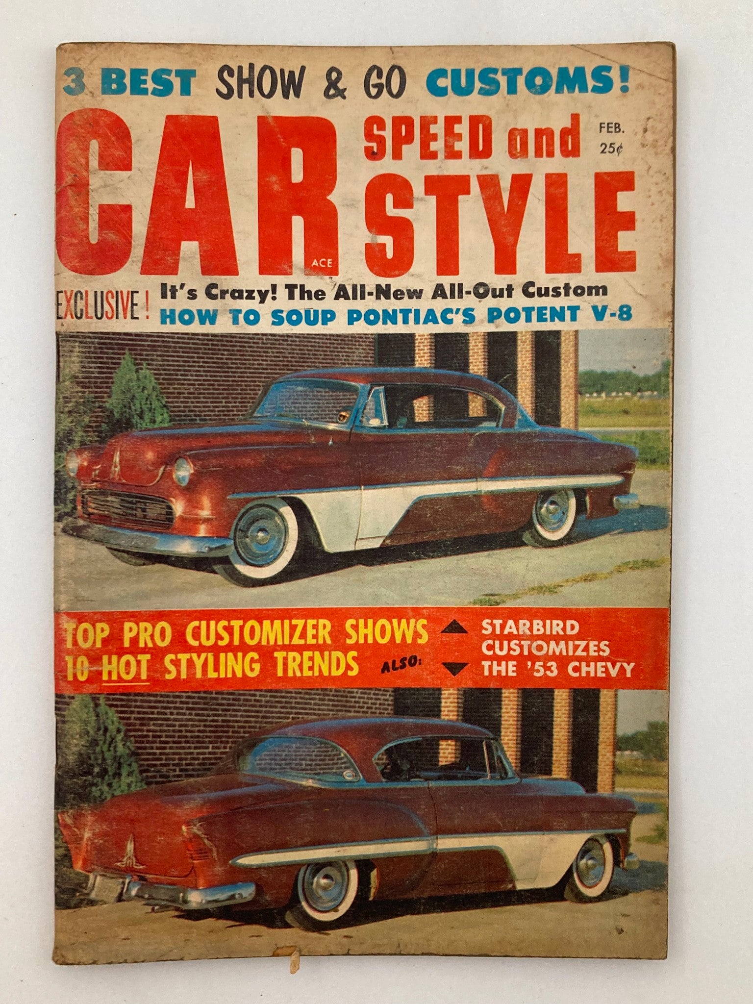 VTG Car Speed & Style Magazine February 1959 Vol 3 #2 The '53 Chevy No Label