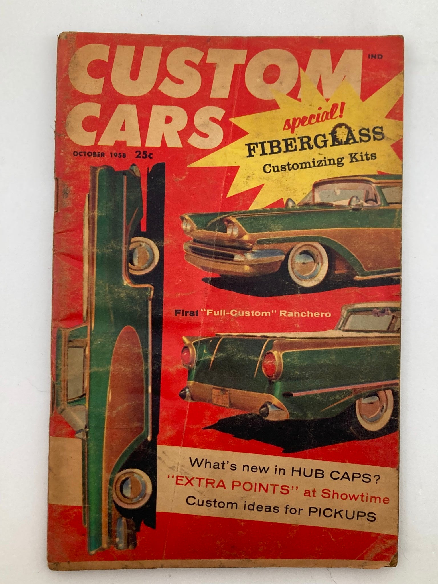 VTG Custom Cars Magazine October 1958 Vol 2 #2 Full-Custom Ranchero No Label