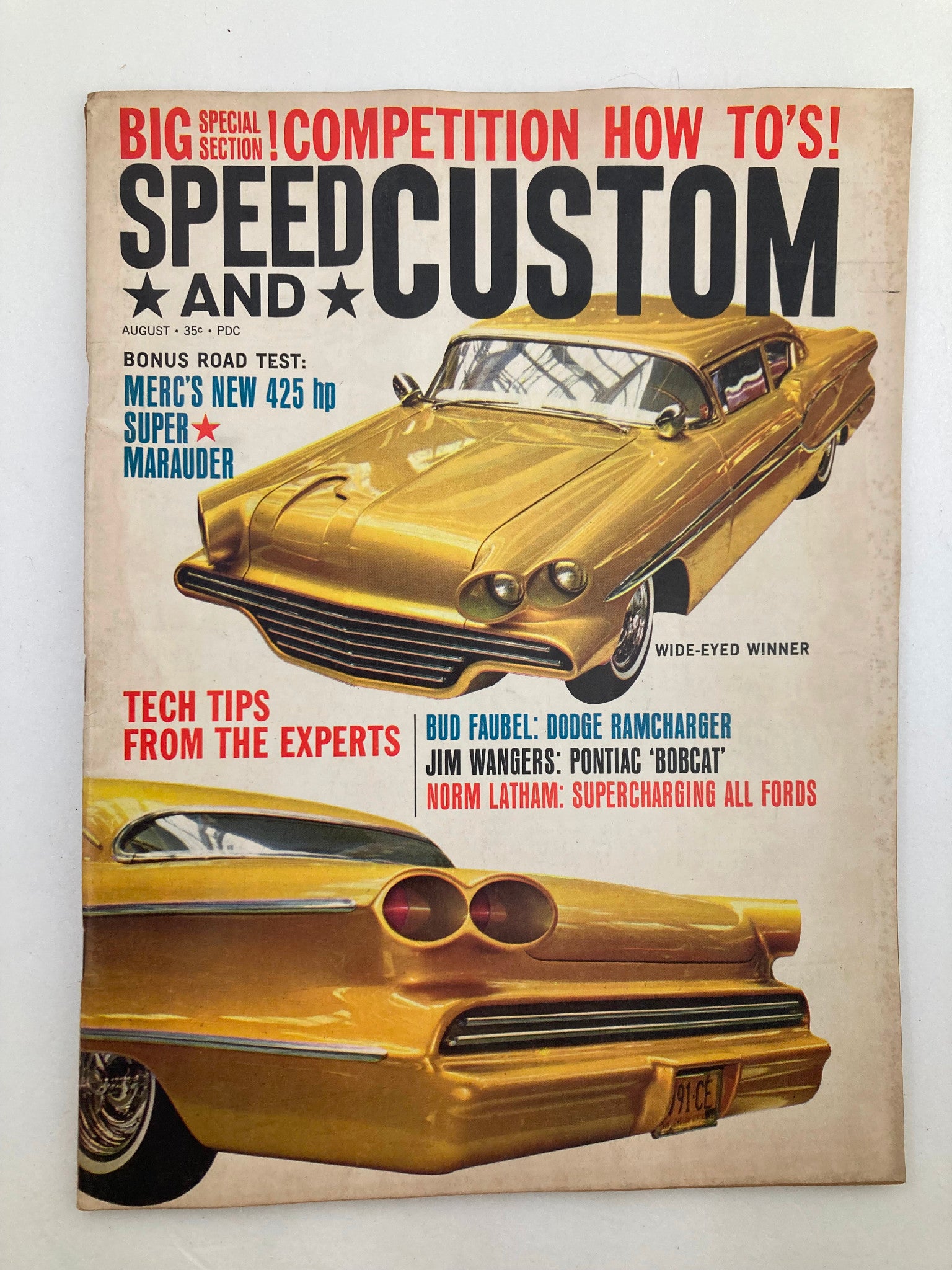 VTG Speed & Custom Magazine August 1963 Vol 11 #8 Wide-Eyed Winner No Label