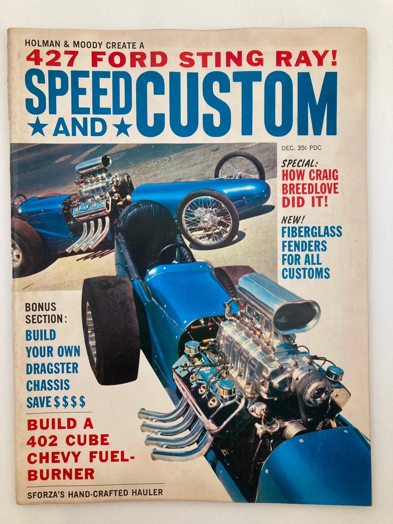 VTG Speed & Custom Magazine December 1963 Vol 12 #2 Craig Breedlove No Label