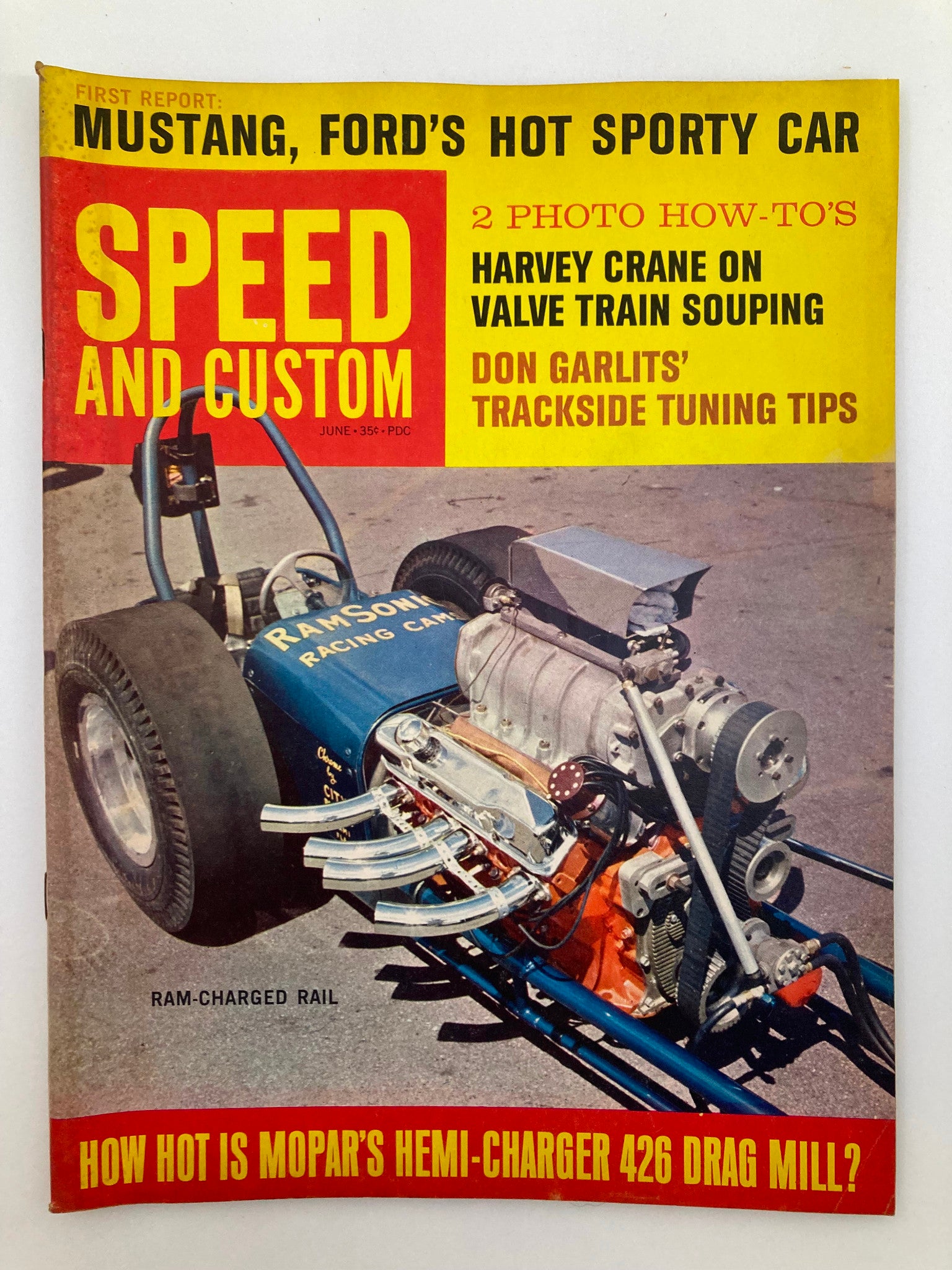 VTG Speed & Custom Magazine June 1964 Ram-Charged Rail No Label