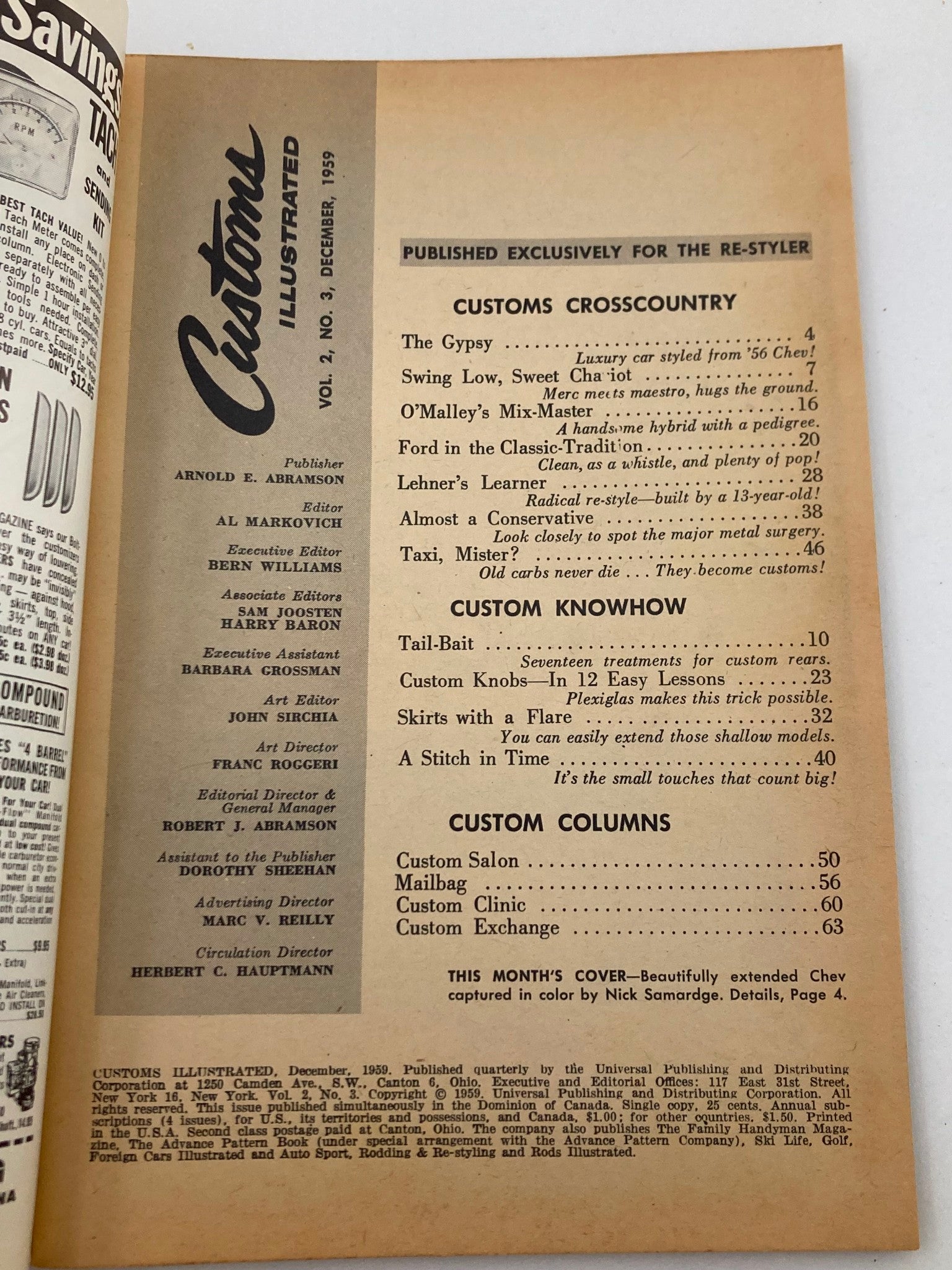 VTG Customs Magazine Dec 1959