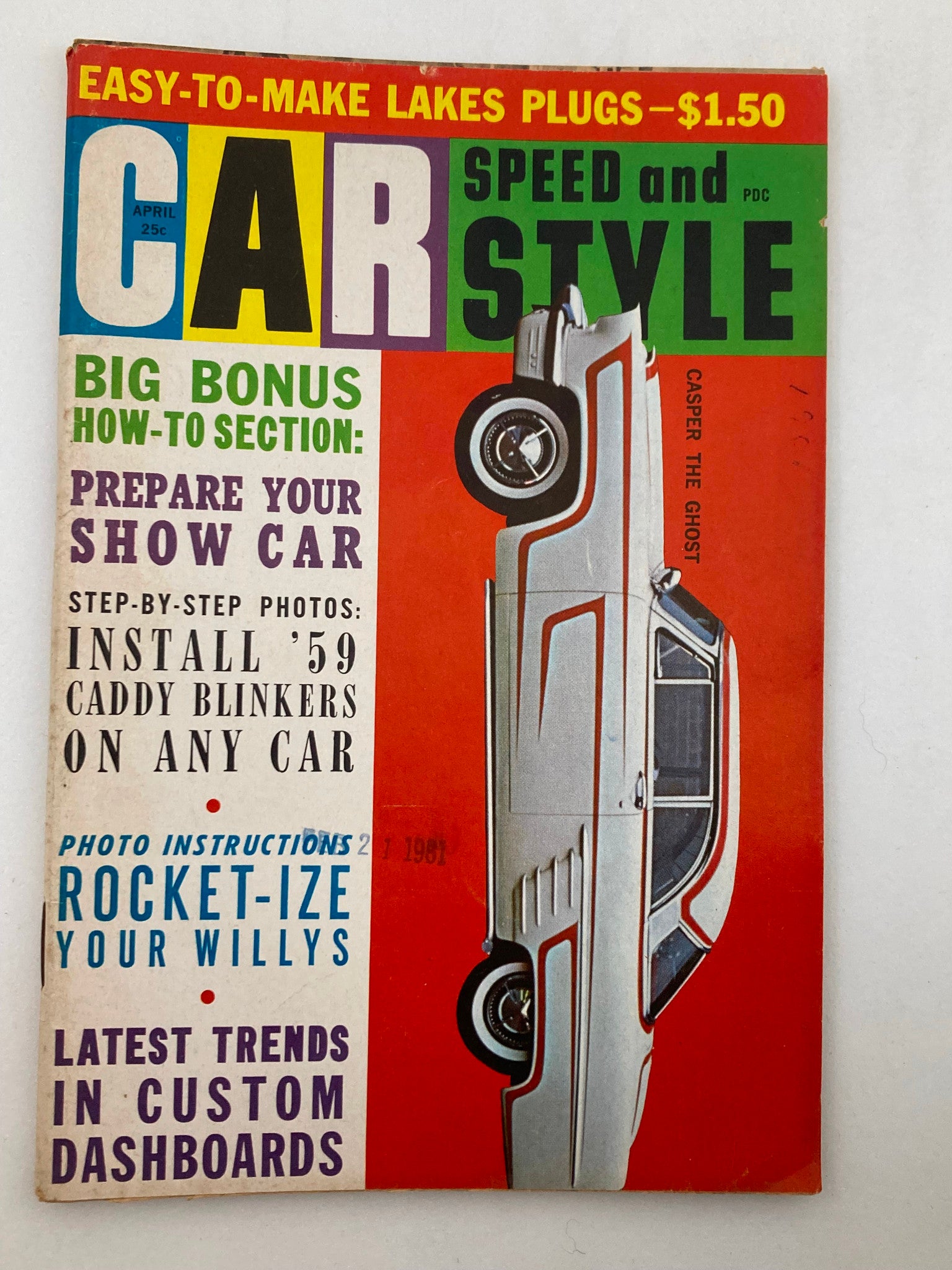 VTG Car Speed & Style Magazine April 1961 Vol 7 #4 Casper the Ghost No Label