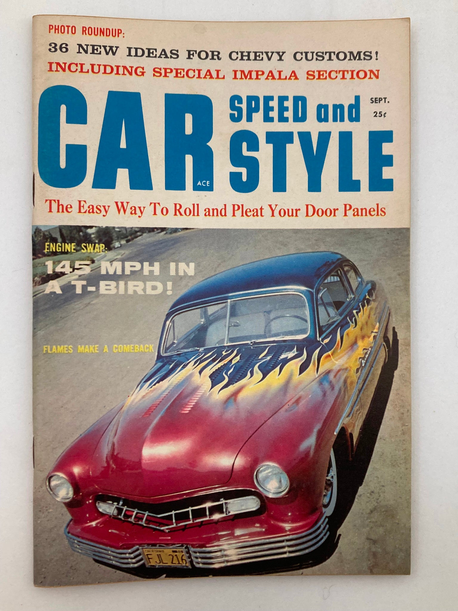 VTG Car Speed & Style Magazine September 1959 Vol 4 #3 Flames Comeback No Label