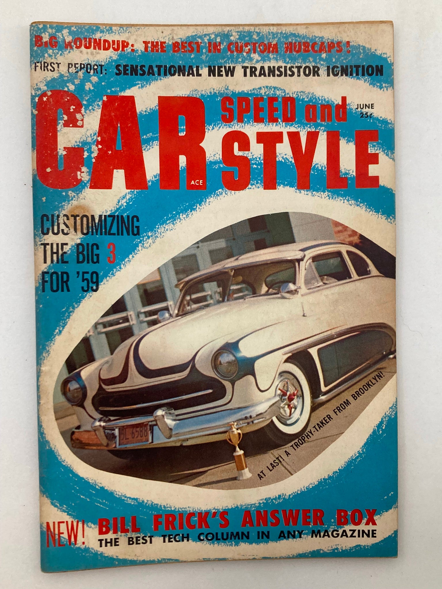 VTG Car Speed & Style Magazine June 1959 Vol 3 #6 Bill Frick Answer Box No Label