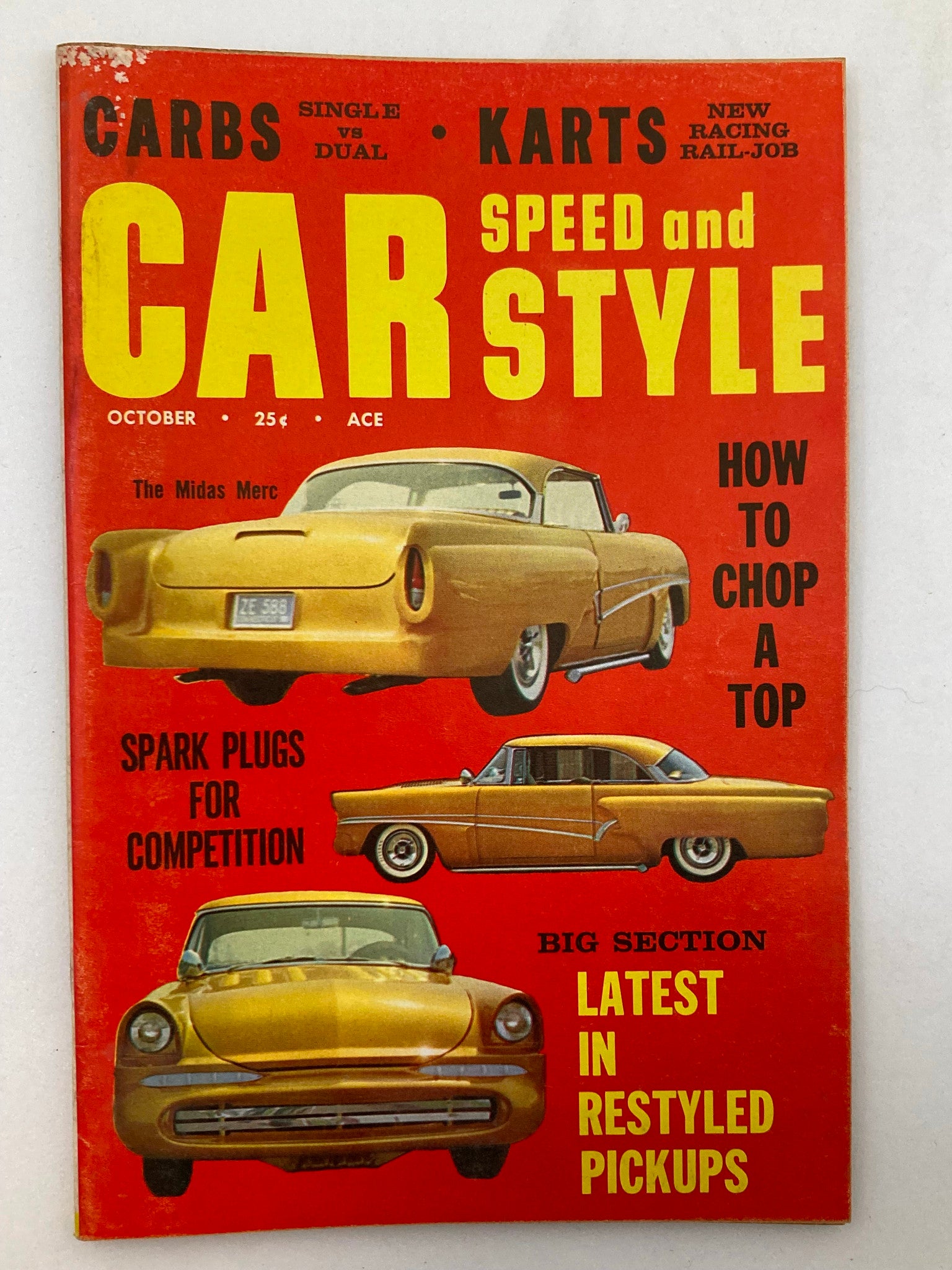 VTG Car Speed & Style Magazine October 1960 Vol 6 #4 The Midas Merc No Label