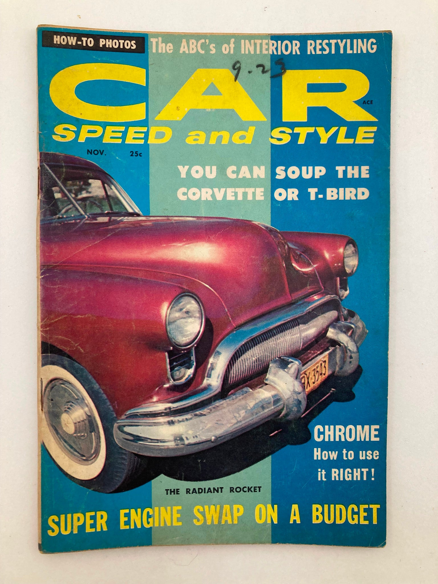 VTG Car Speed & Style Magazine November 1958 Vol 2 #5 Radiant Rocket No Label