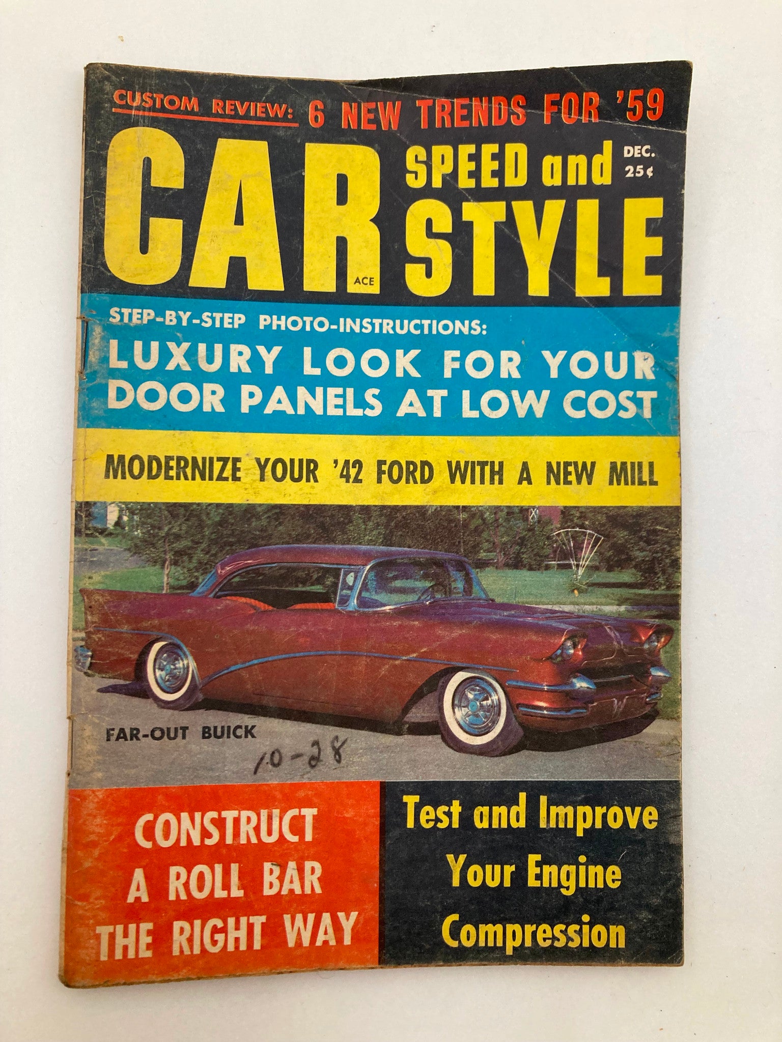 VTG Car Speed & Style Magazine December 1958 Vol 2 #6 Far-Out Buick No Label