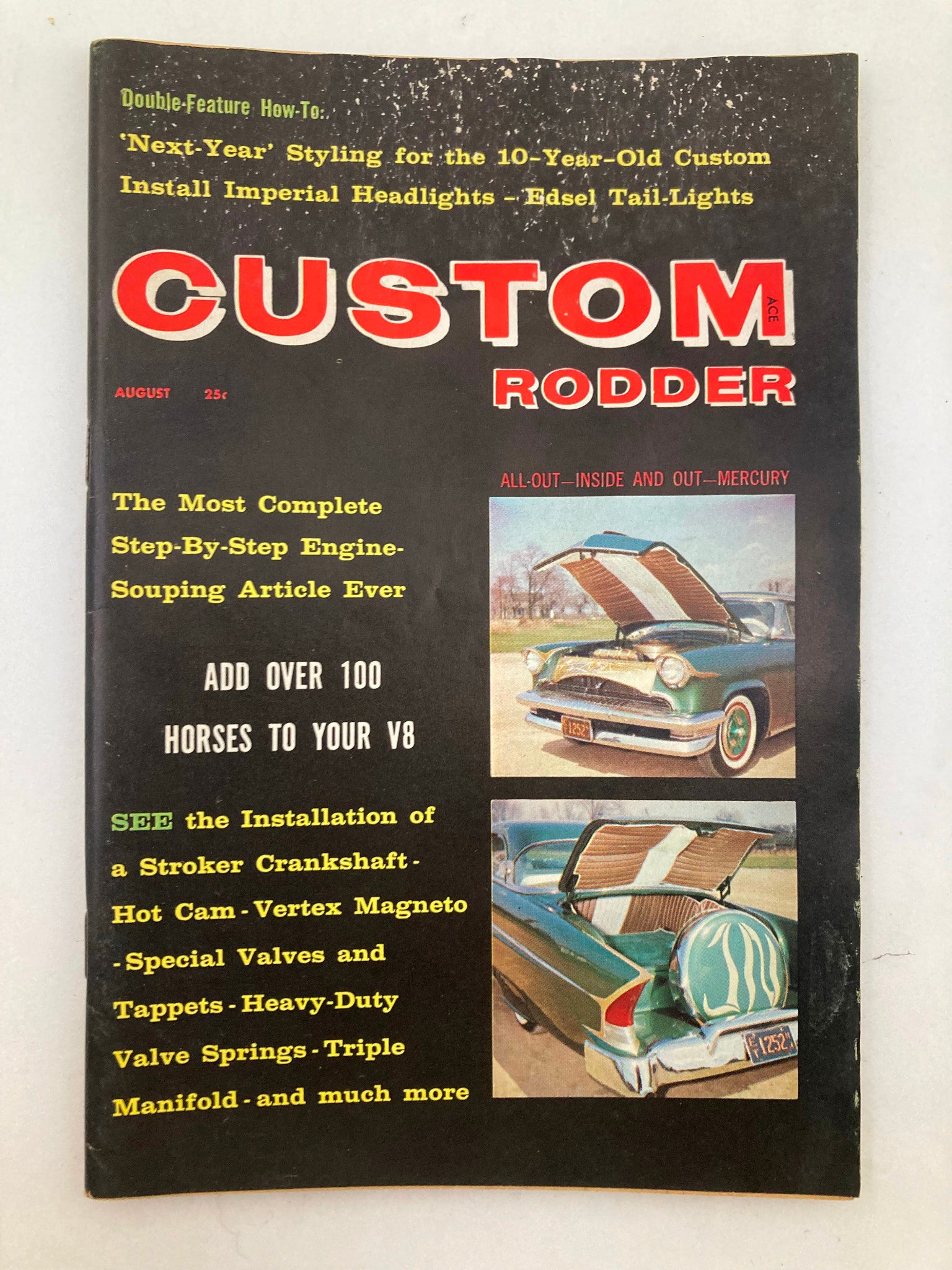 VTG Custom Rodder Magazine August 1959 Vol 5 #2 Inside & Out - Mercury No Label