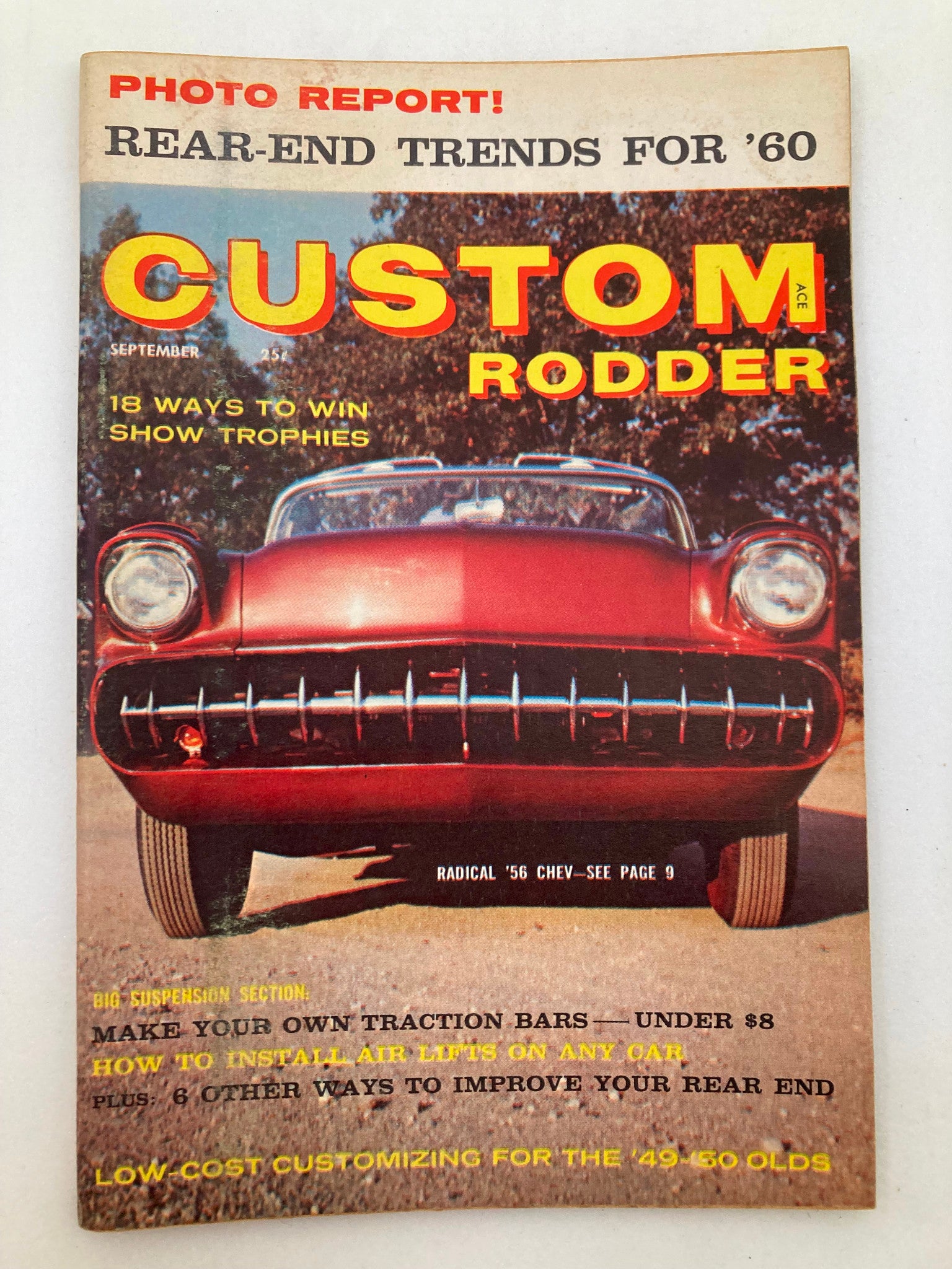 VTG Custom Rodder Magazine September 1959 Vol 5 #3 Radical '56 Chevy No Label