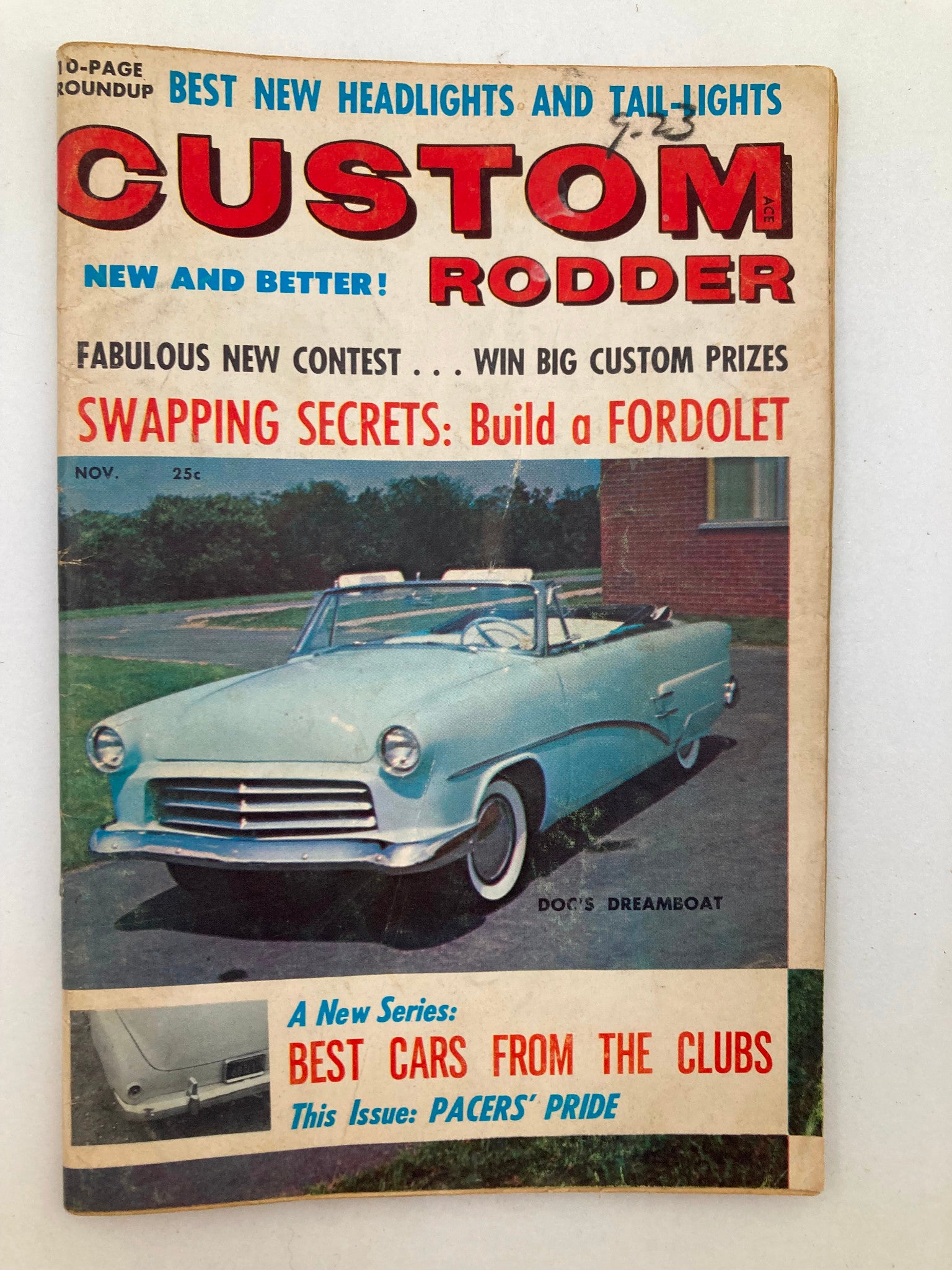 VTG Custom Rodder Magazine November 1958 Vol 3 #5 Doc's Dreamboat No Label