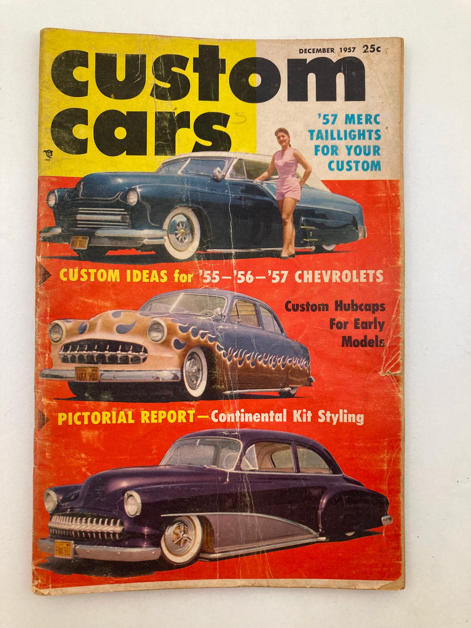 VTG Custom Cars Magazine December 1957 Vol 1 #4 Flamin' Ford No Label