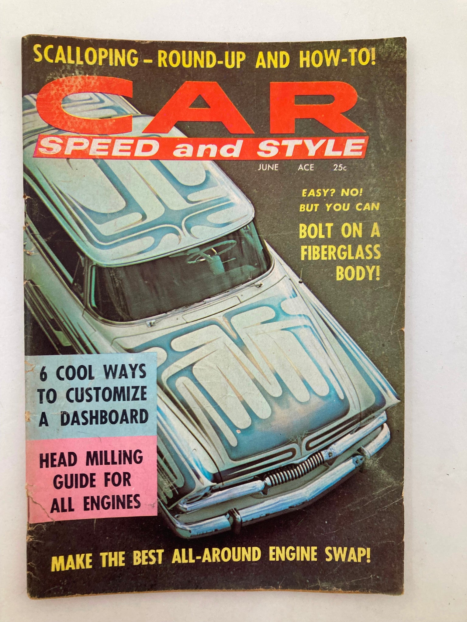 VTG Car Speed & Style Magazine June 1958 Vol 1 #6 Bolt on a Fiberglass No Label