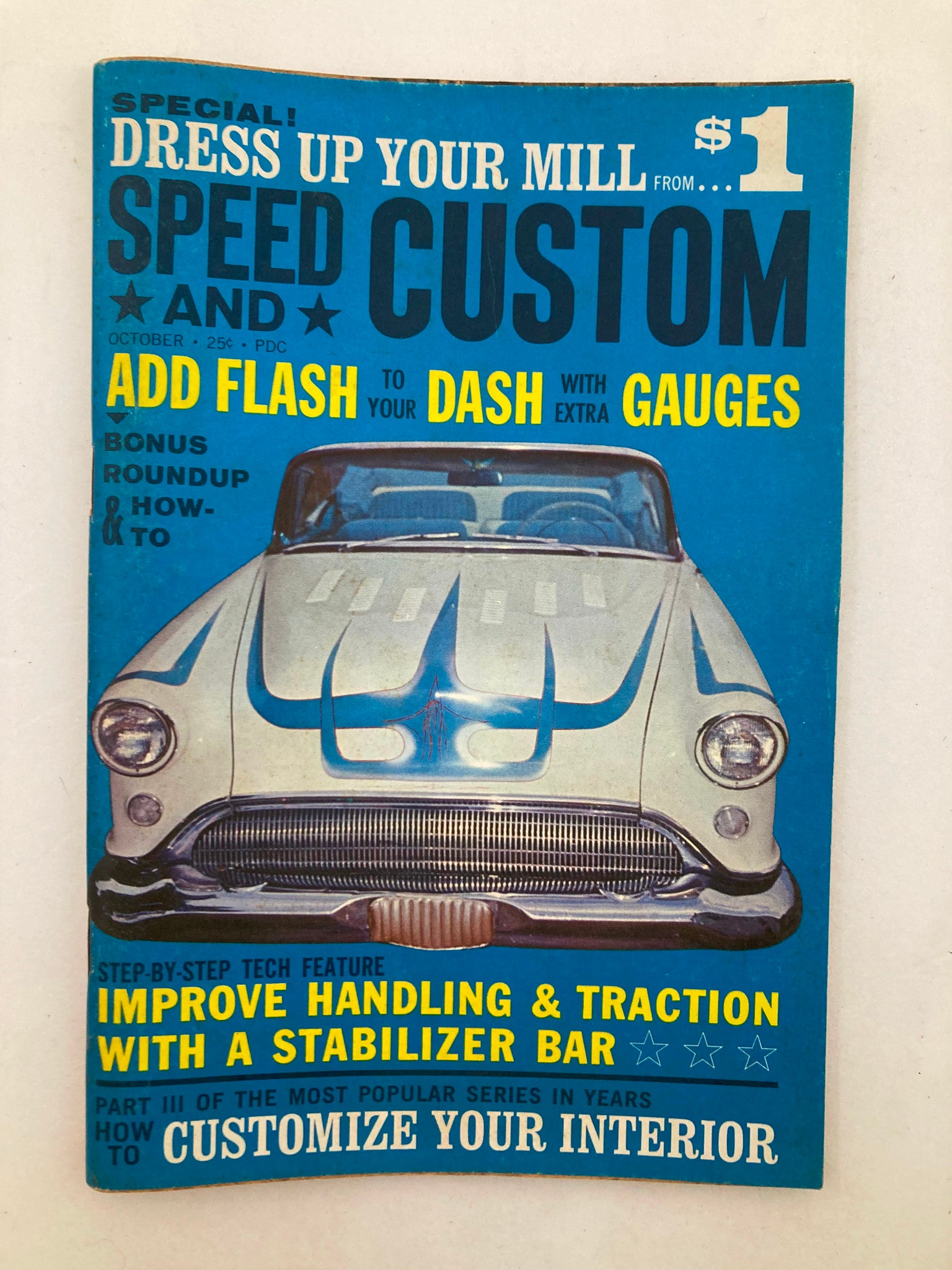 VTG Speed & Custom Magazine October 1961 Vol 8 #4 Add Flash Dash Gauge No Label