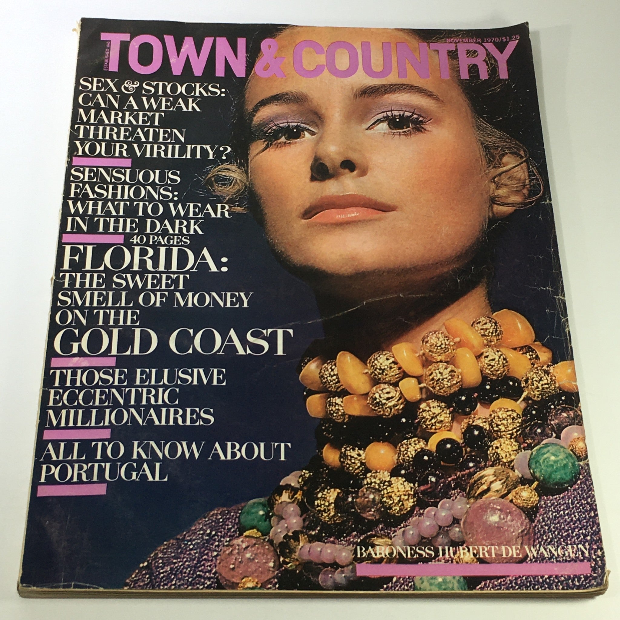 VTG Town & Country Magazine November 1970 - Baroness Hubert De Wangen