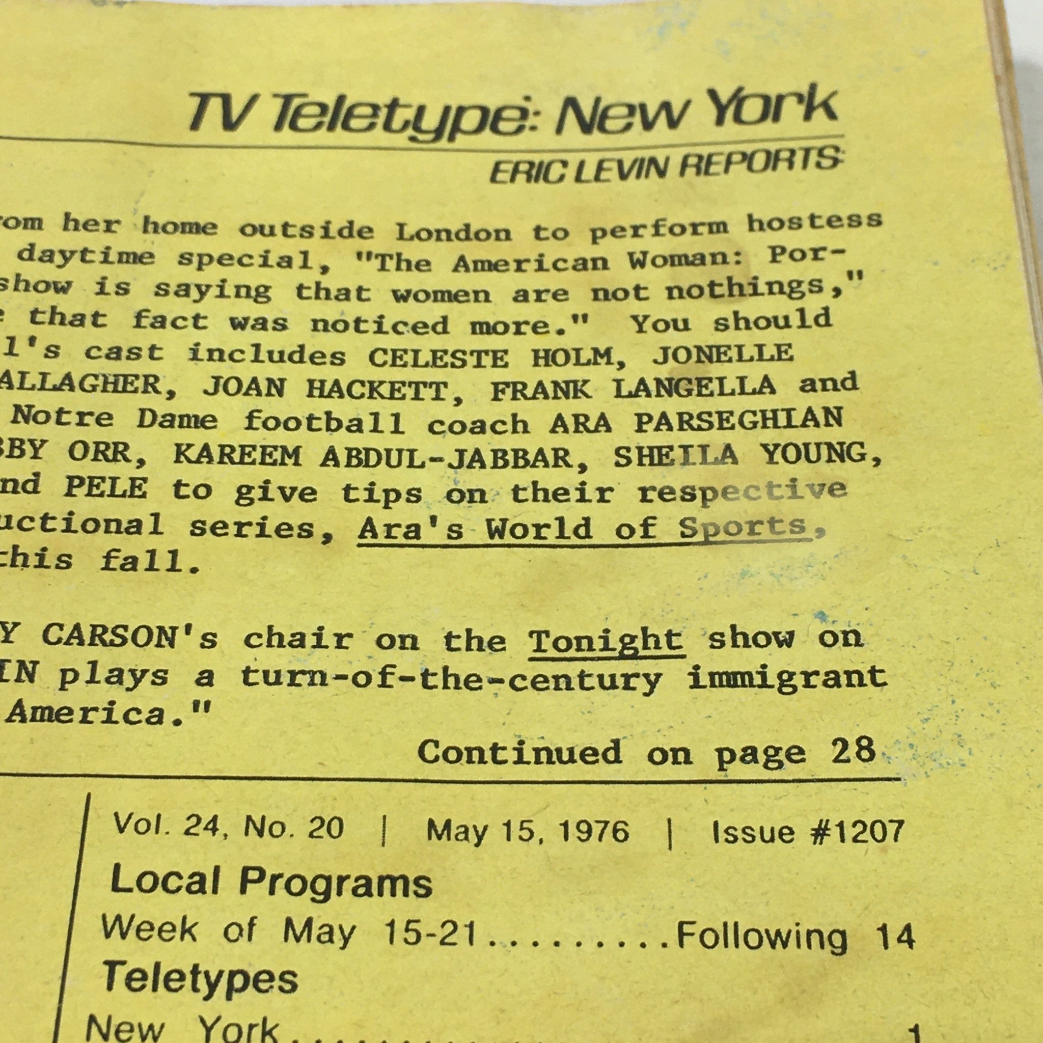 VTG TV Guide May 15 1976 - 'On The Rocks' Cellmates Rochester NY