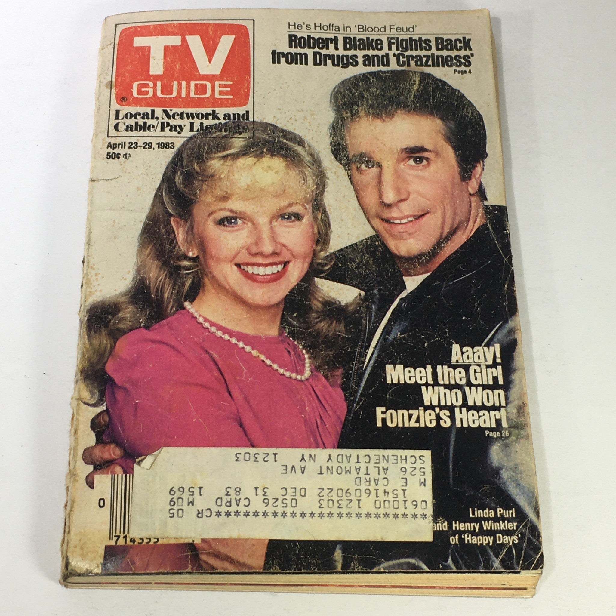 VTG TV Guide  April 23-29 1983 - Linda Purl Henry Winkler Rochester NY